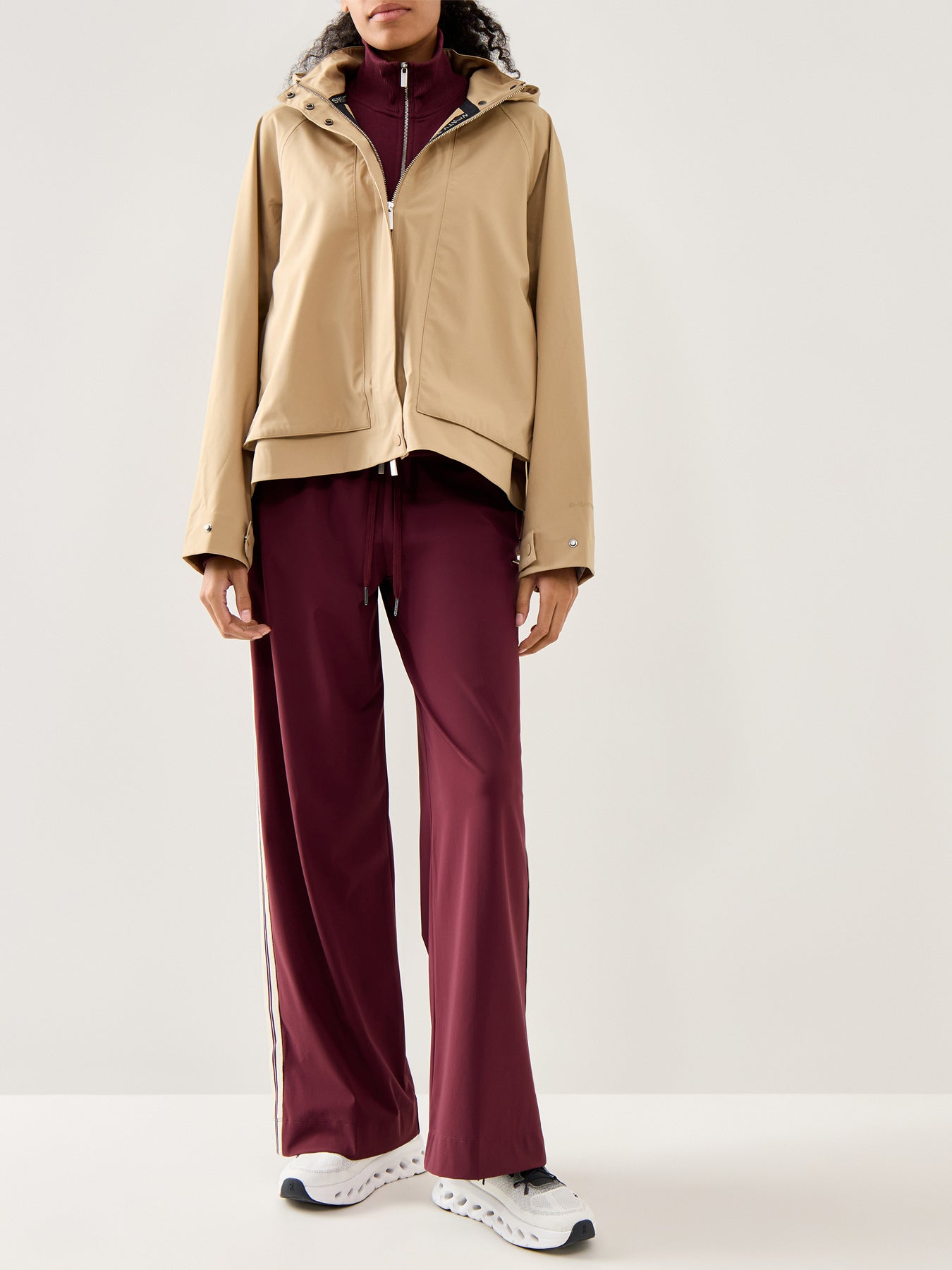 Motion Waterproof Cropped Parka Golden Beige