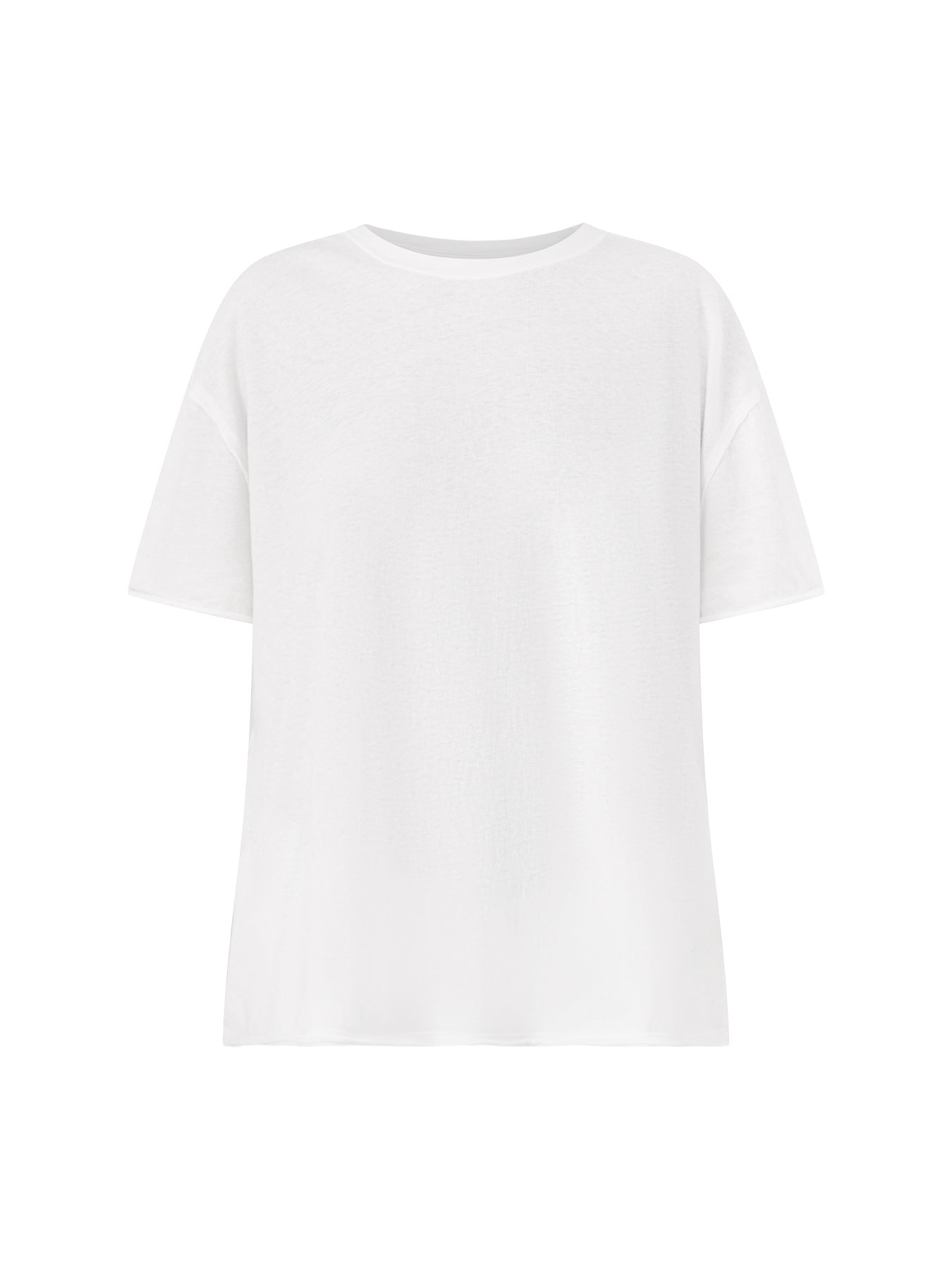 Nina White Cotton T-Shirt