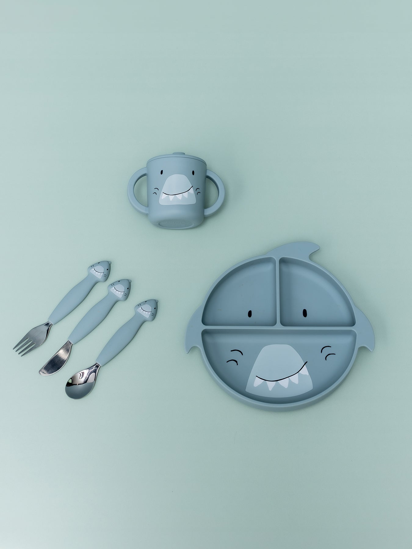 Silicone Divided Suction Plate Shark