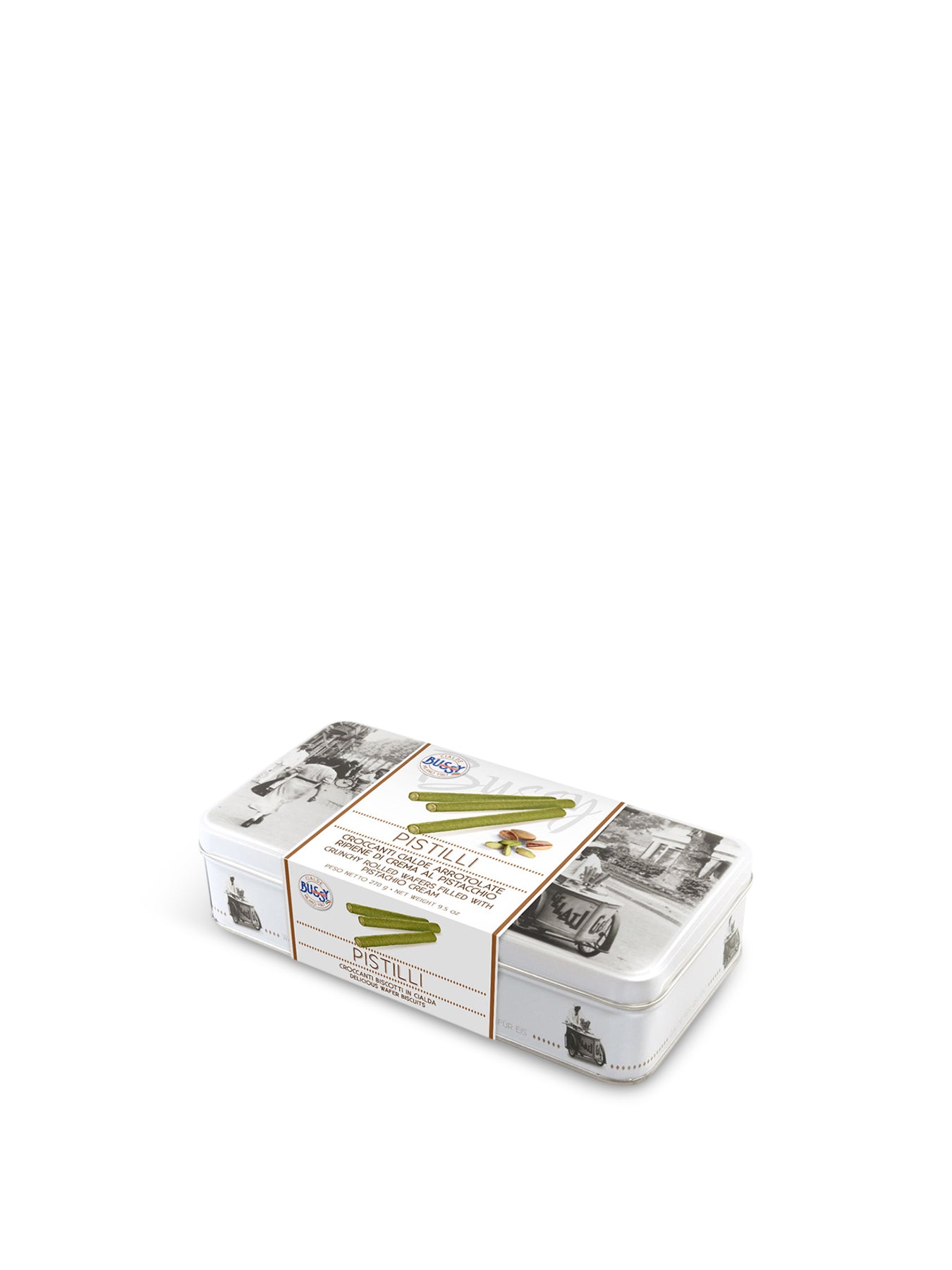 Bussy’s Pistilli Pistachio Cream Rolled Wafers