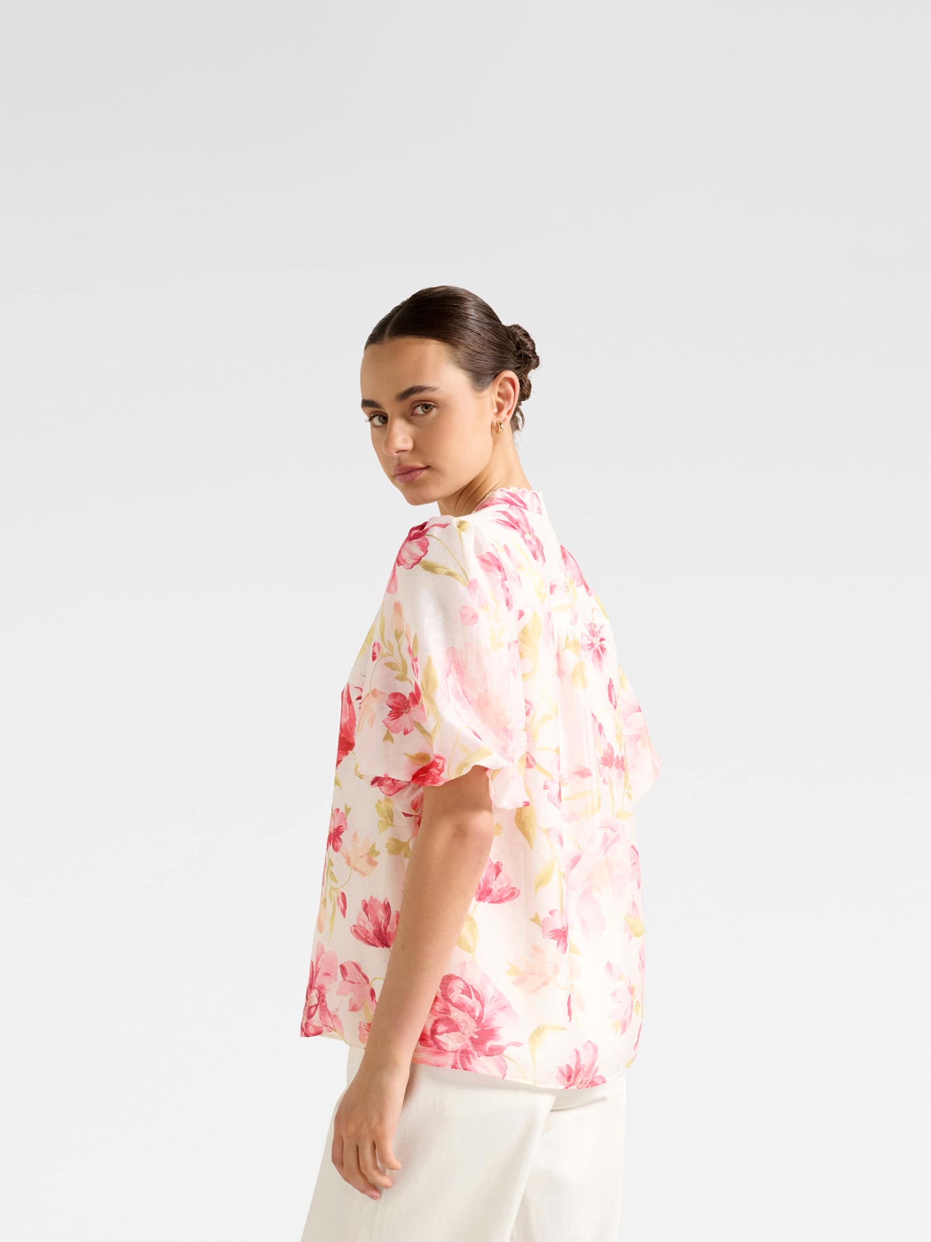 Becca Scalloped Neck Blouse