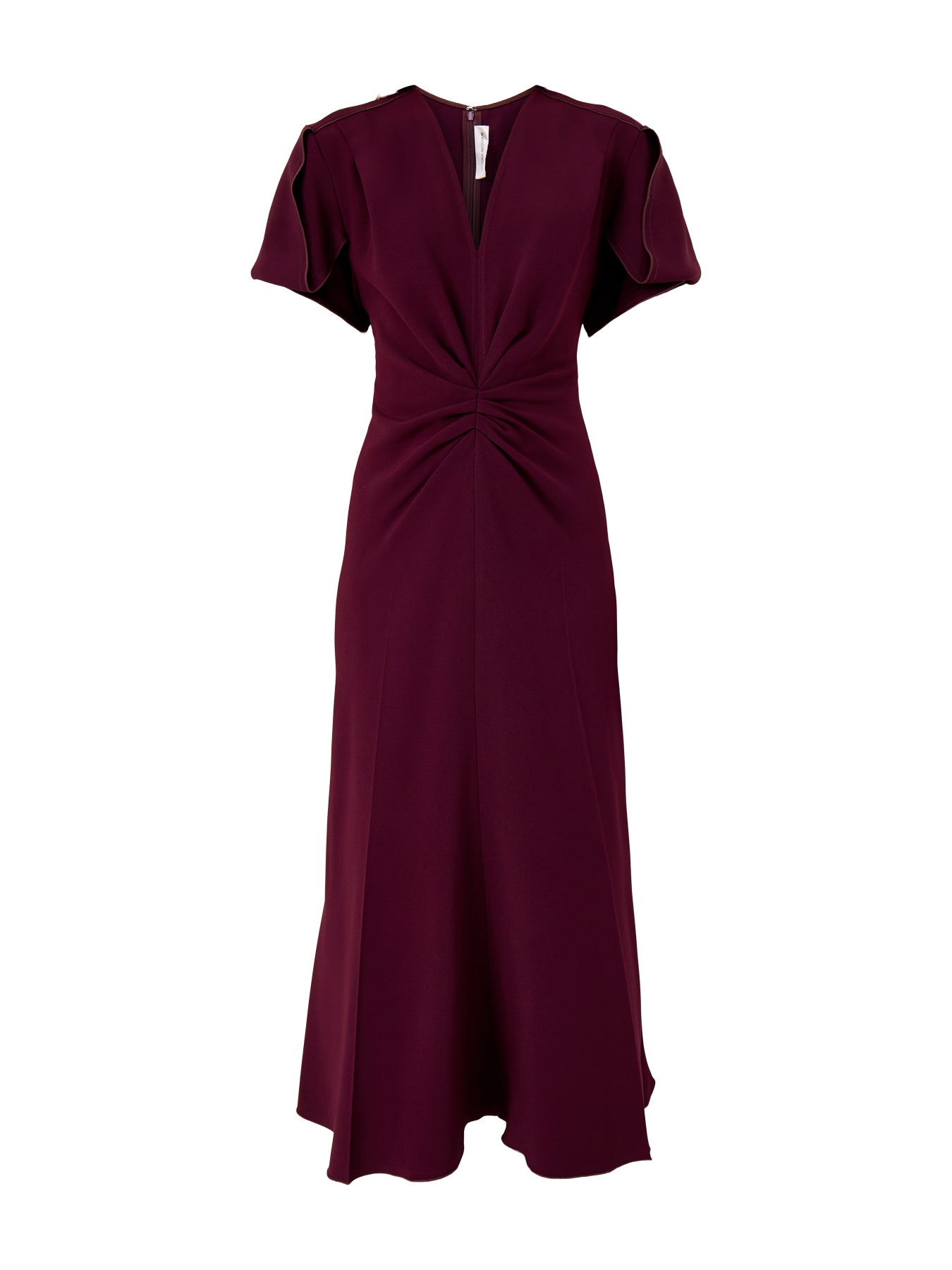 V-Neck Bella Midi Dress Merlot