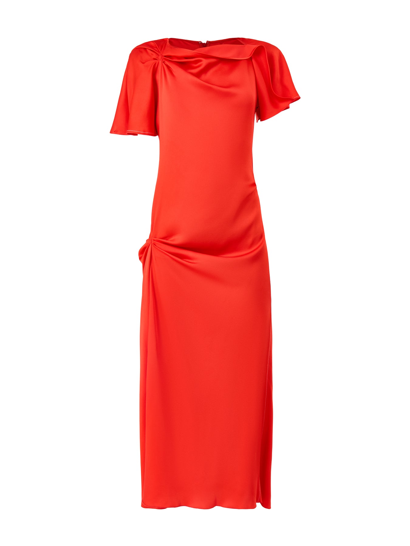 Draped Cap Sleeve Dress