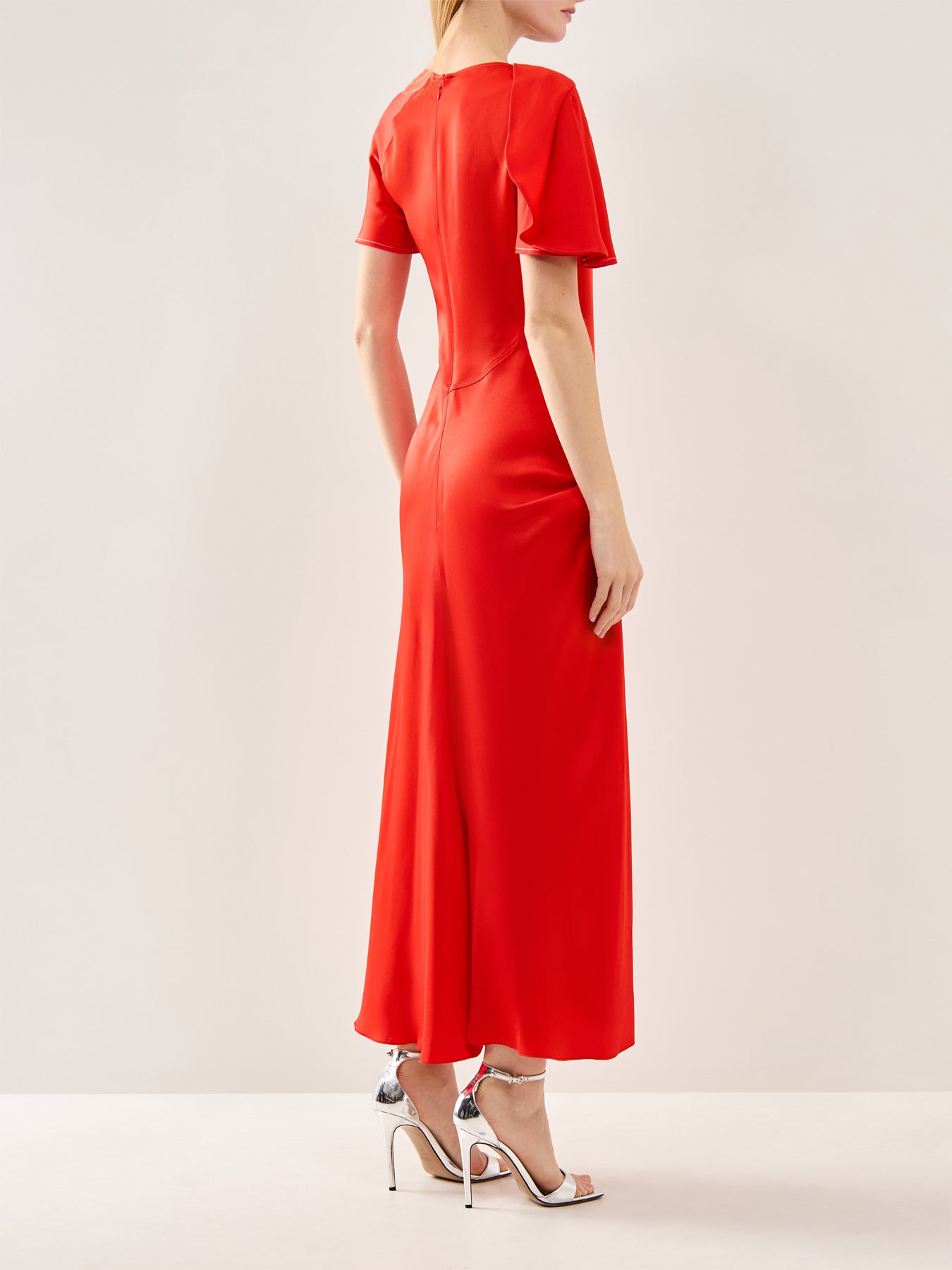 Draped Cap Sleeve Dress