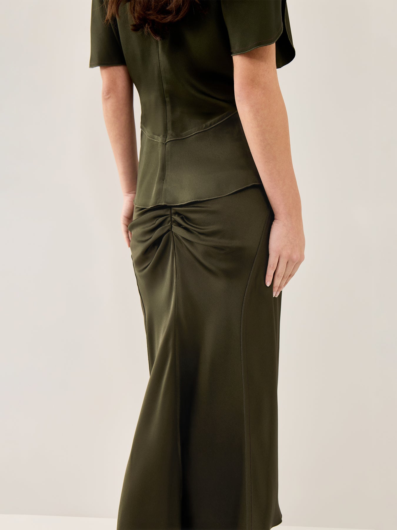 Bella Pencil Skirt Dark Olive