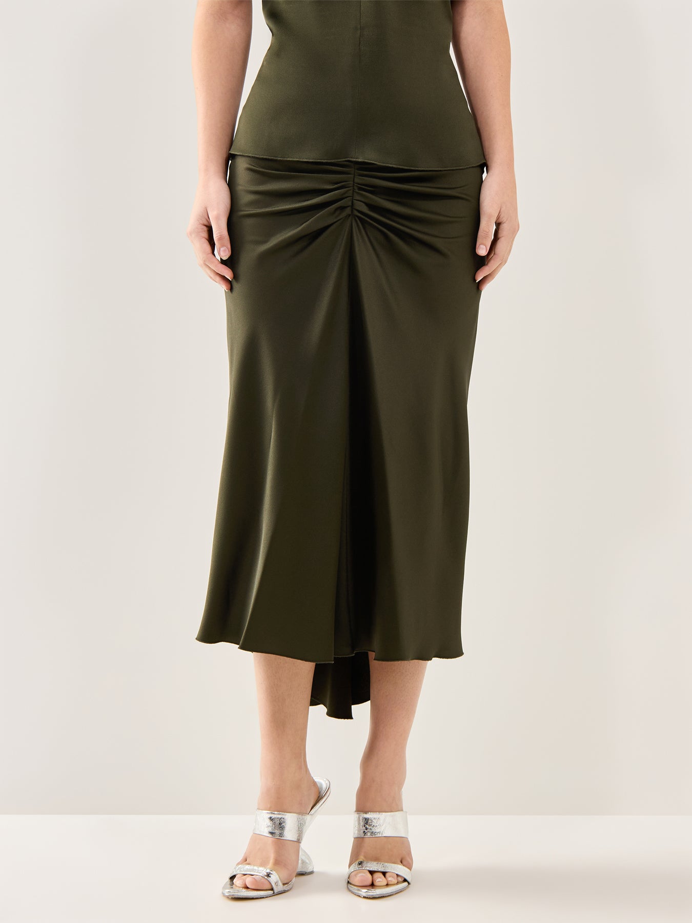 Bella Pencil Skirt Dark Olive