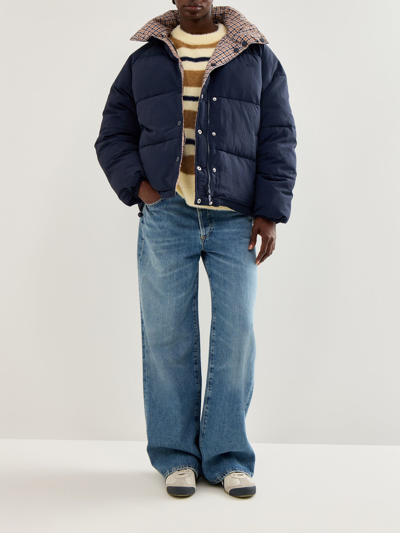 Opal Reversible Puffer Jacket Navy
