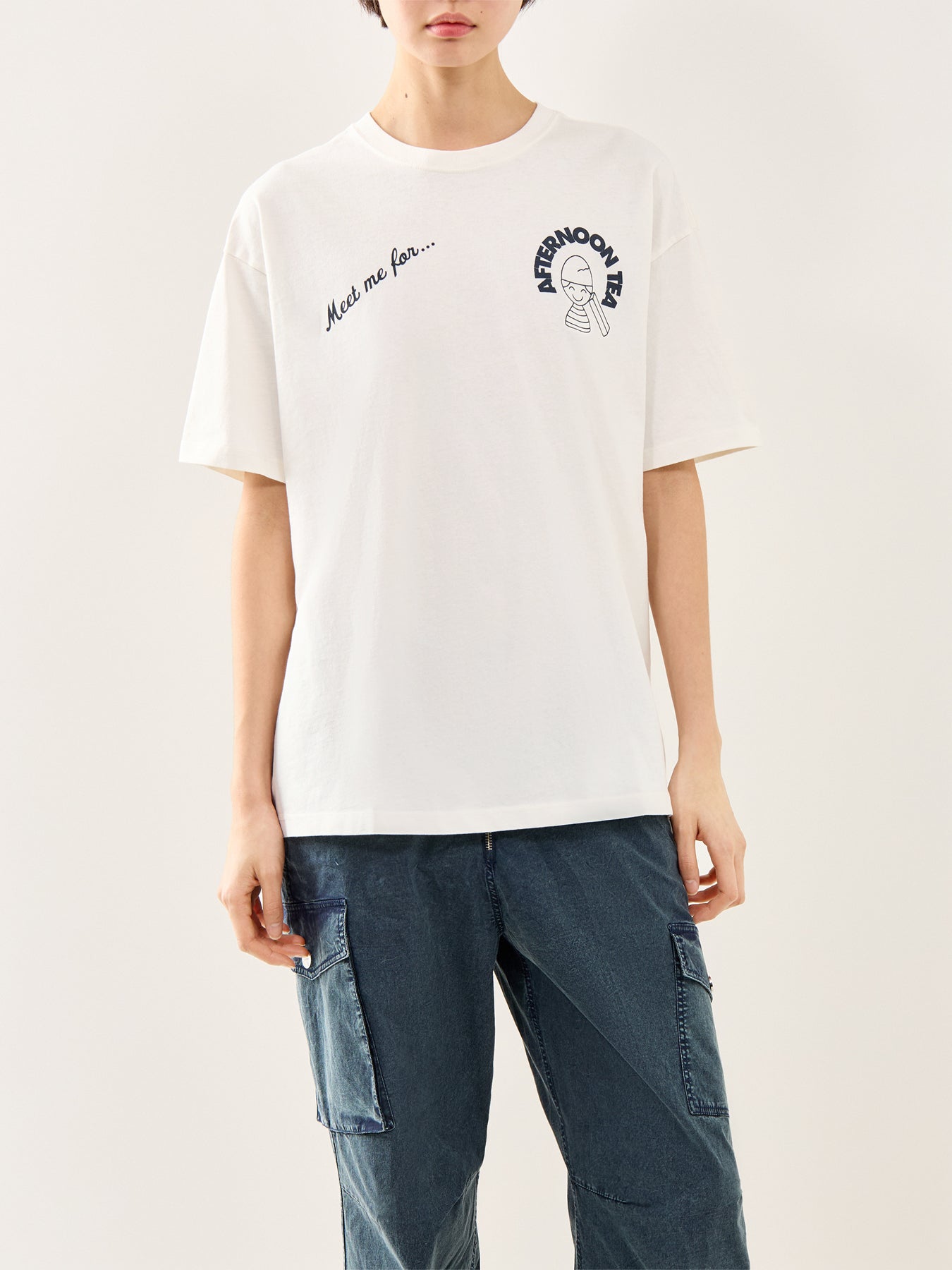 Afternoon Tea Boyfriend T-Shirt White