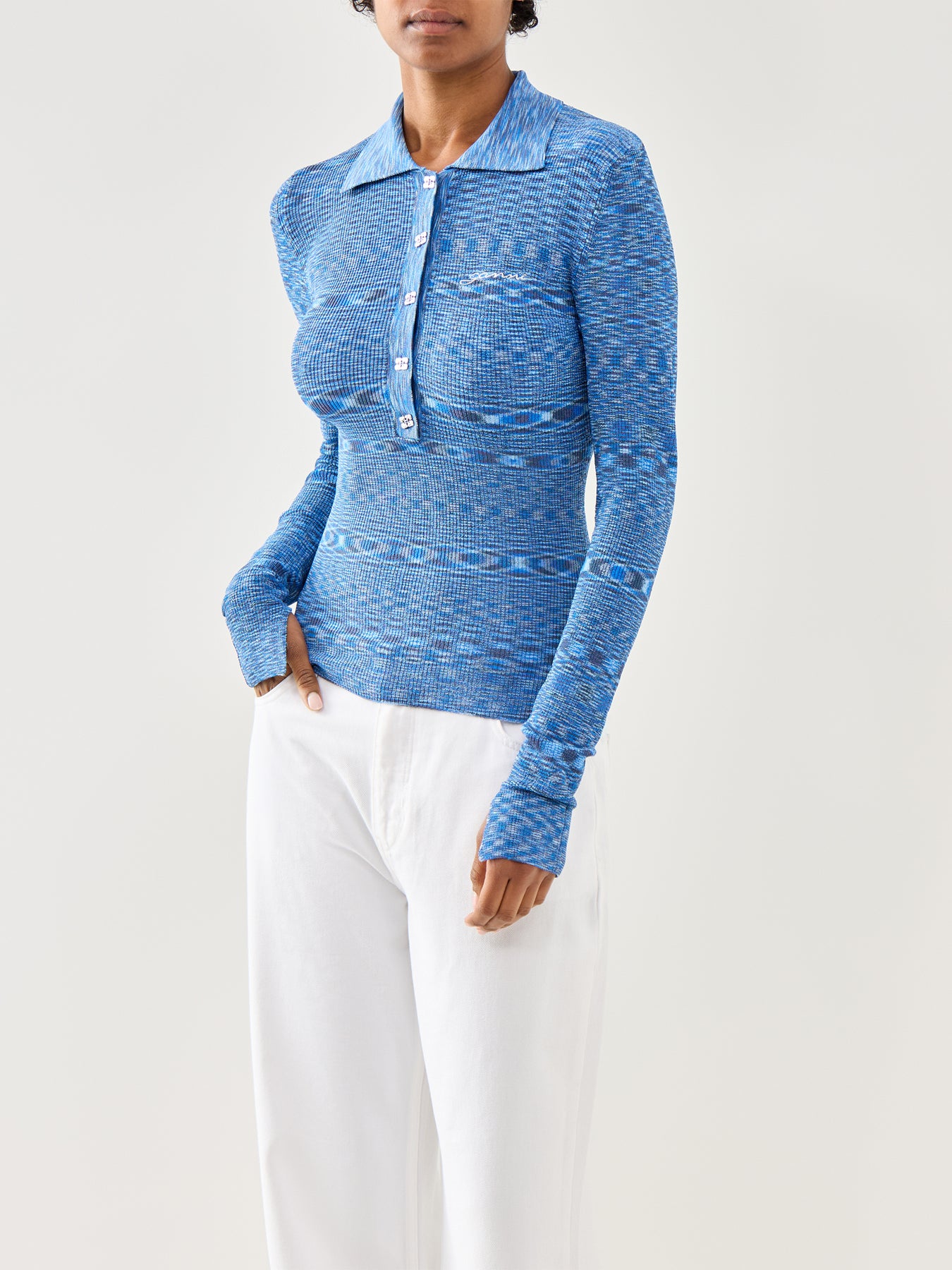 Spacedyed Polo Blissful Blue Blissful Blue