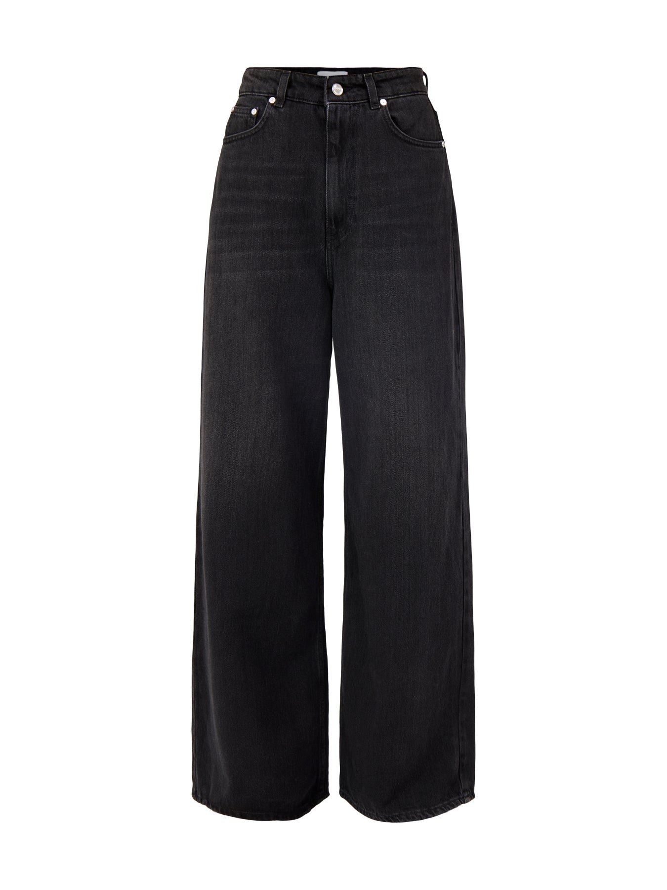 Soft Rigid Denim Baggy Jeans Black Washed