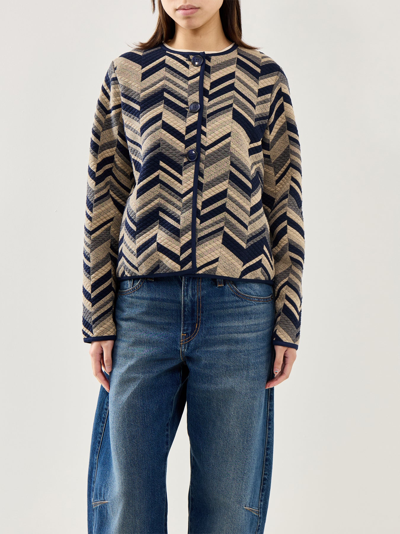 MaJuanta Jacquard Long Sleeve Jacket