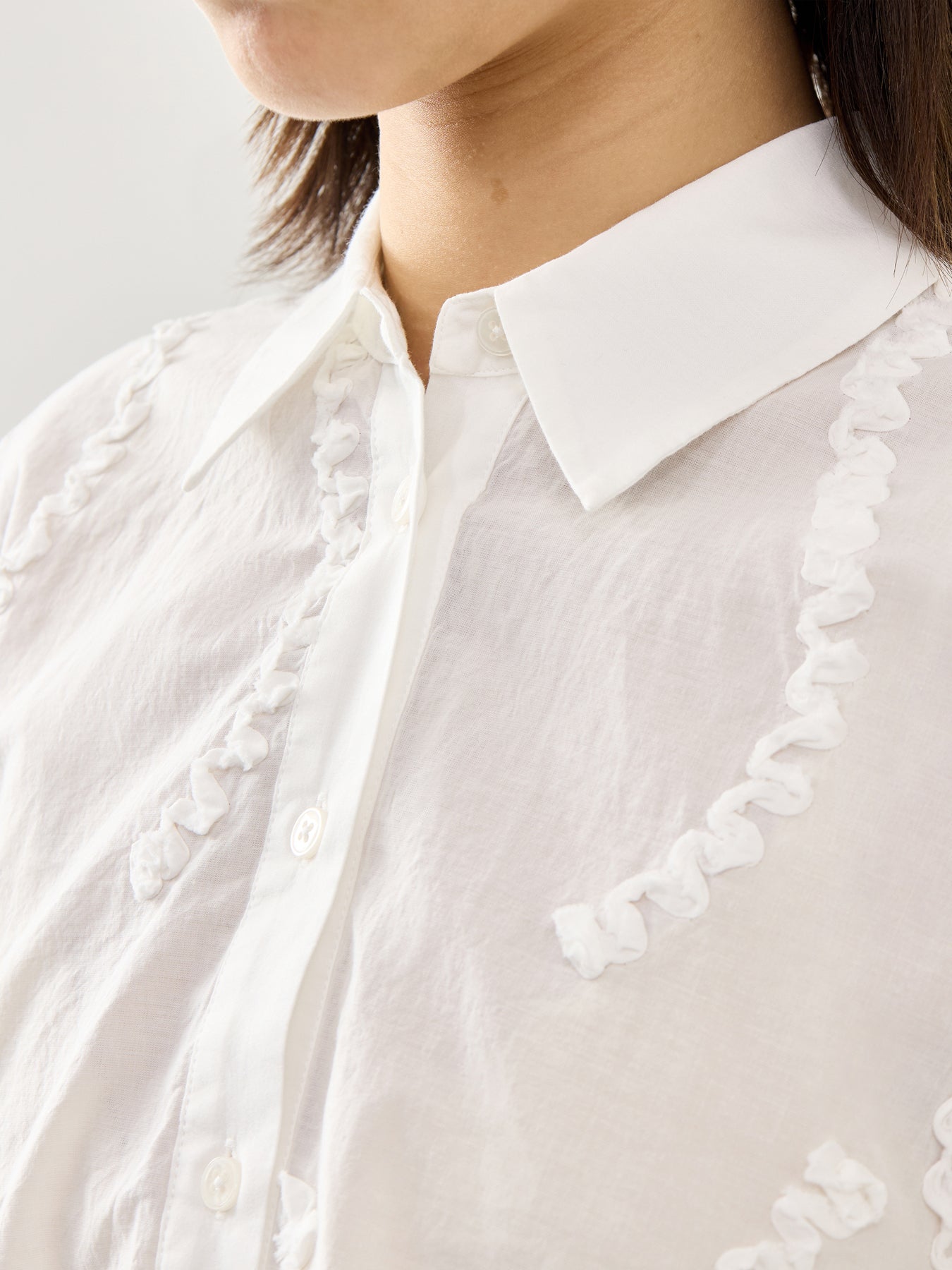 MaImma Embroidery Long Sleeve Shirt Jet Stream