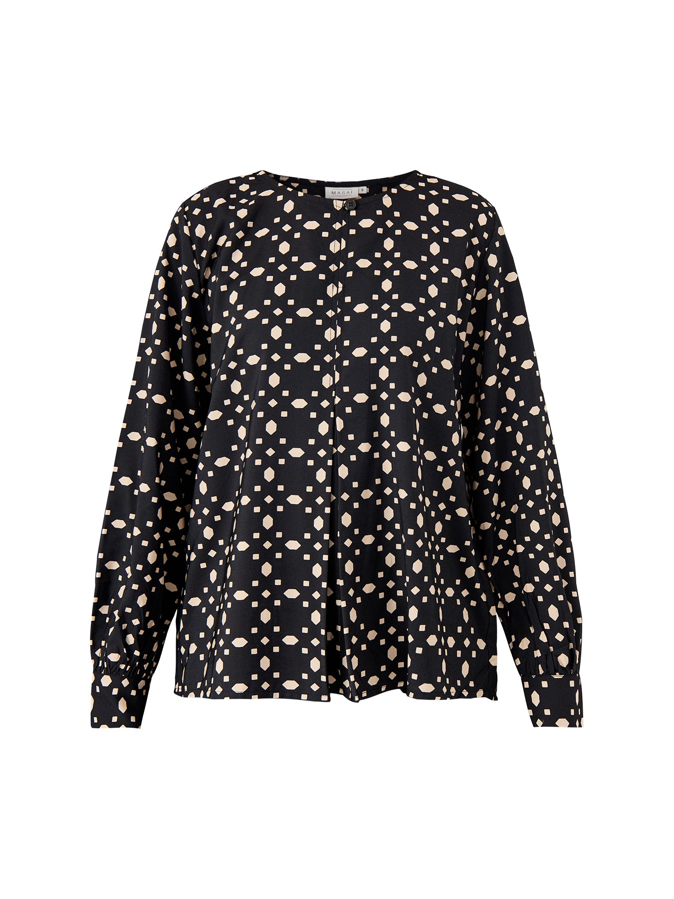 MaDoella Print Long Sleeve Top Black