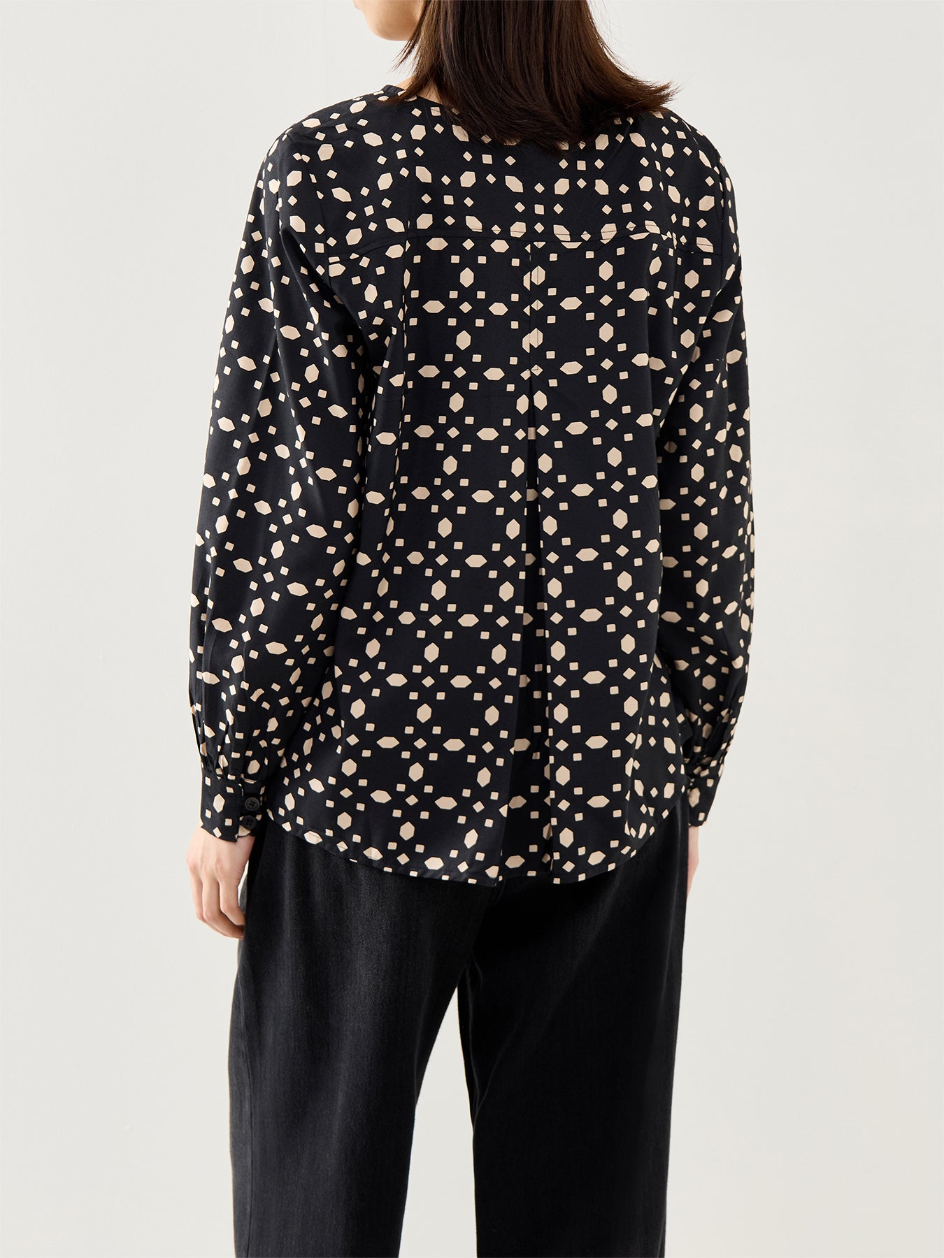 MaDoella Print Long Sleeve Top Black