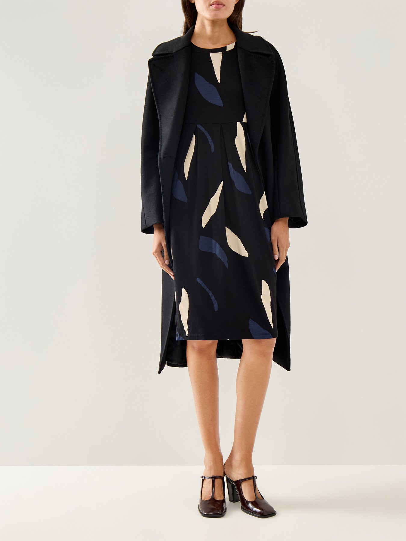 Manamo Printed Dress Navy Blazer