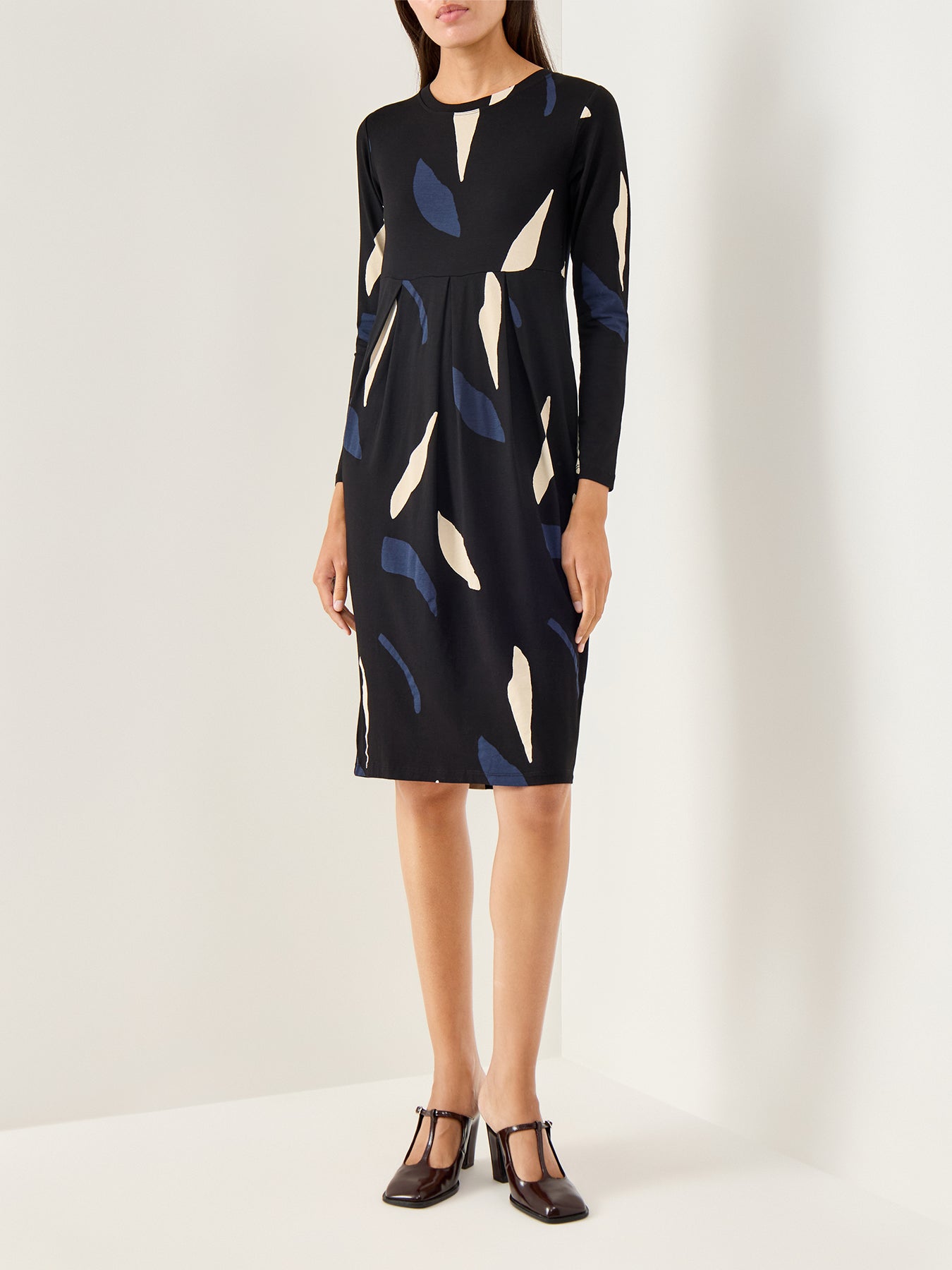 Manamo Printed Dress Navy Blazer