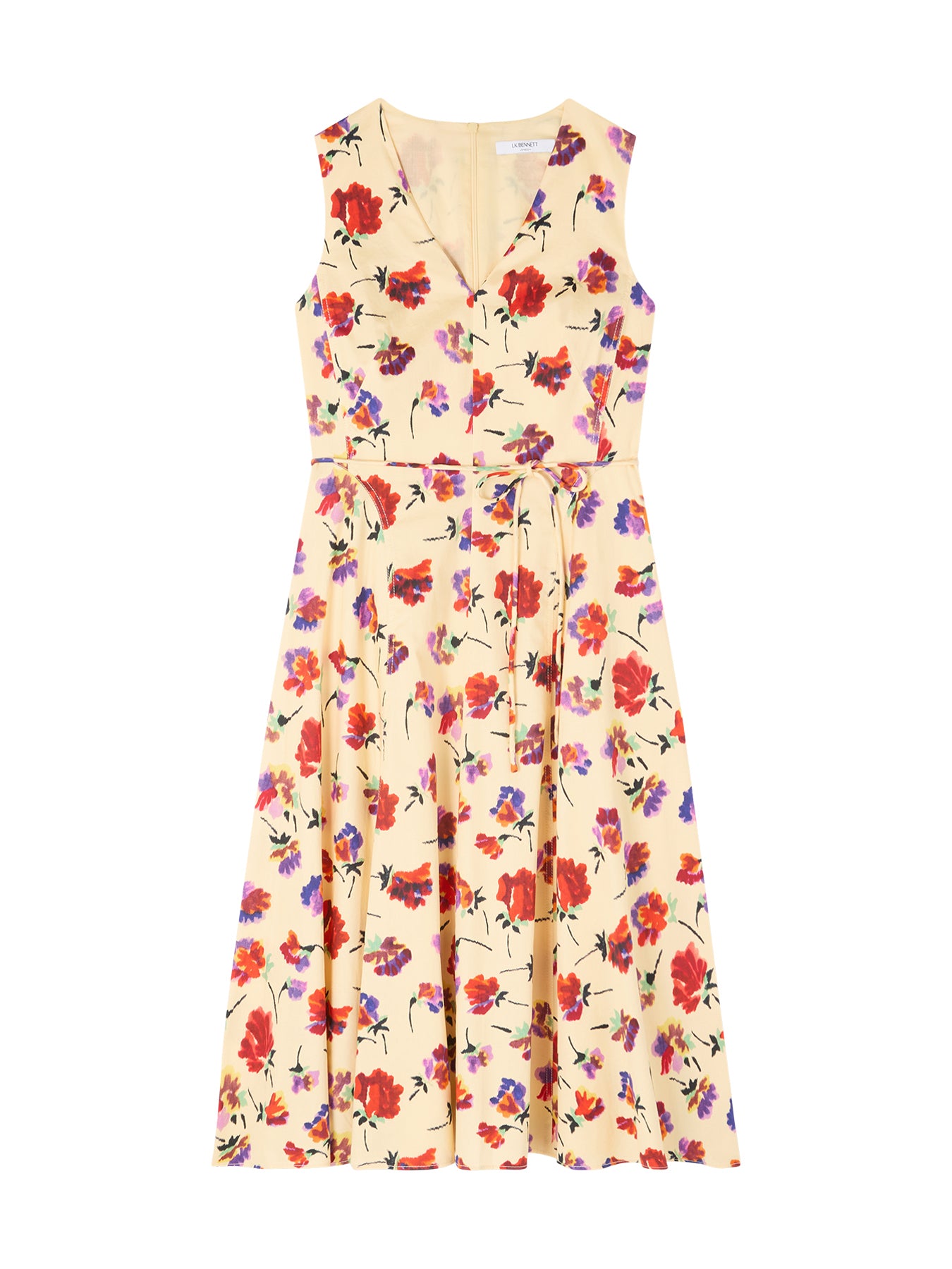 Cream Gaia Birch Multi Cotton Flower Dress