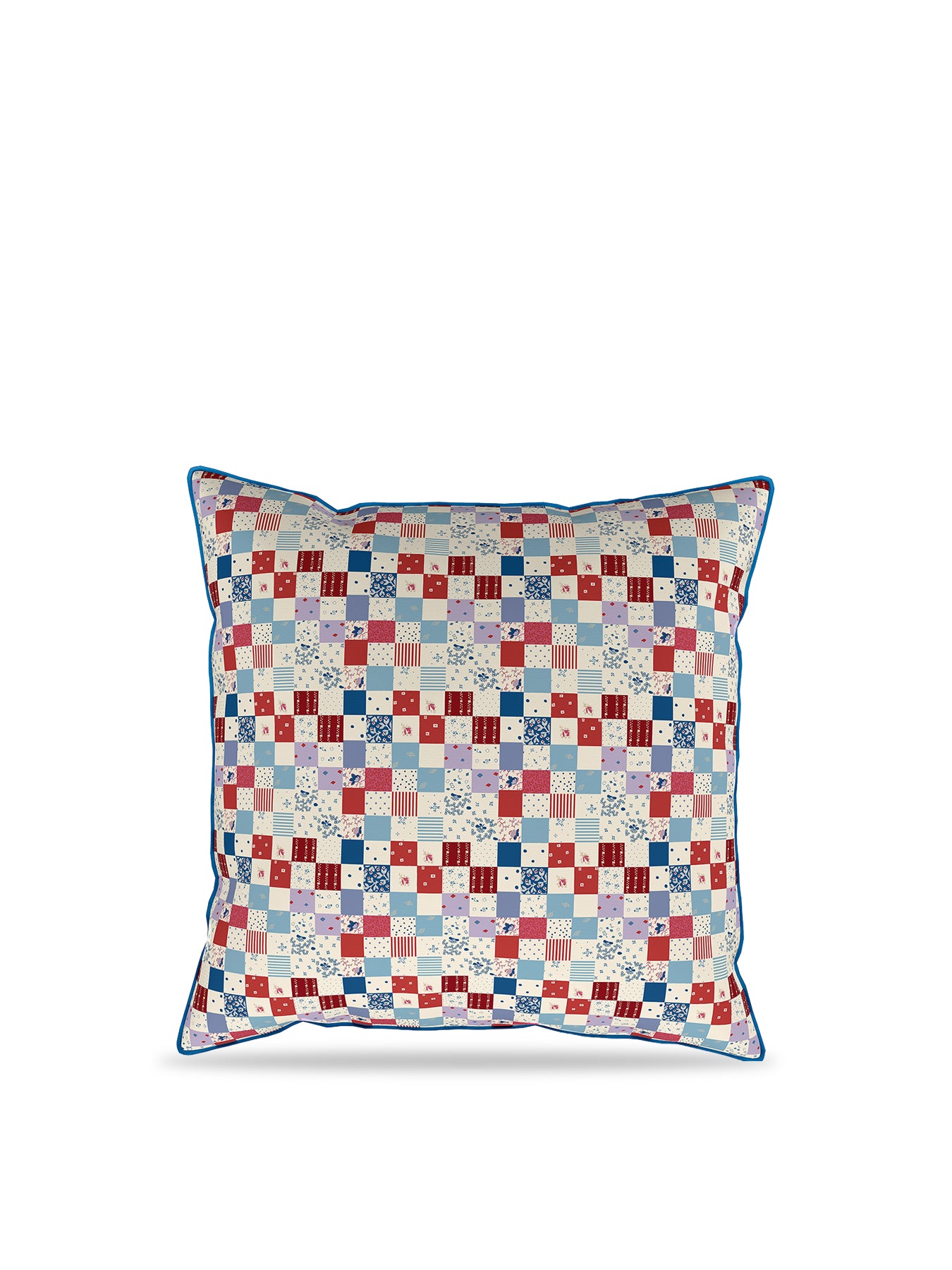 Seaforde Cushion 50x50cm Blue/Red by Land & Shore