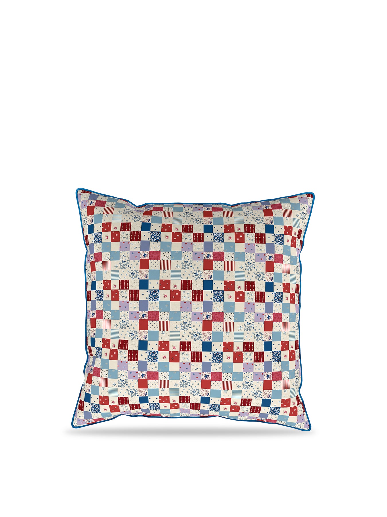 Seaforde Cushion 50x50cm Blue/Red by Land & Shore