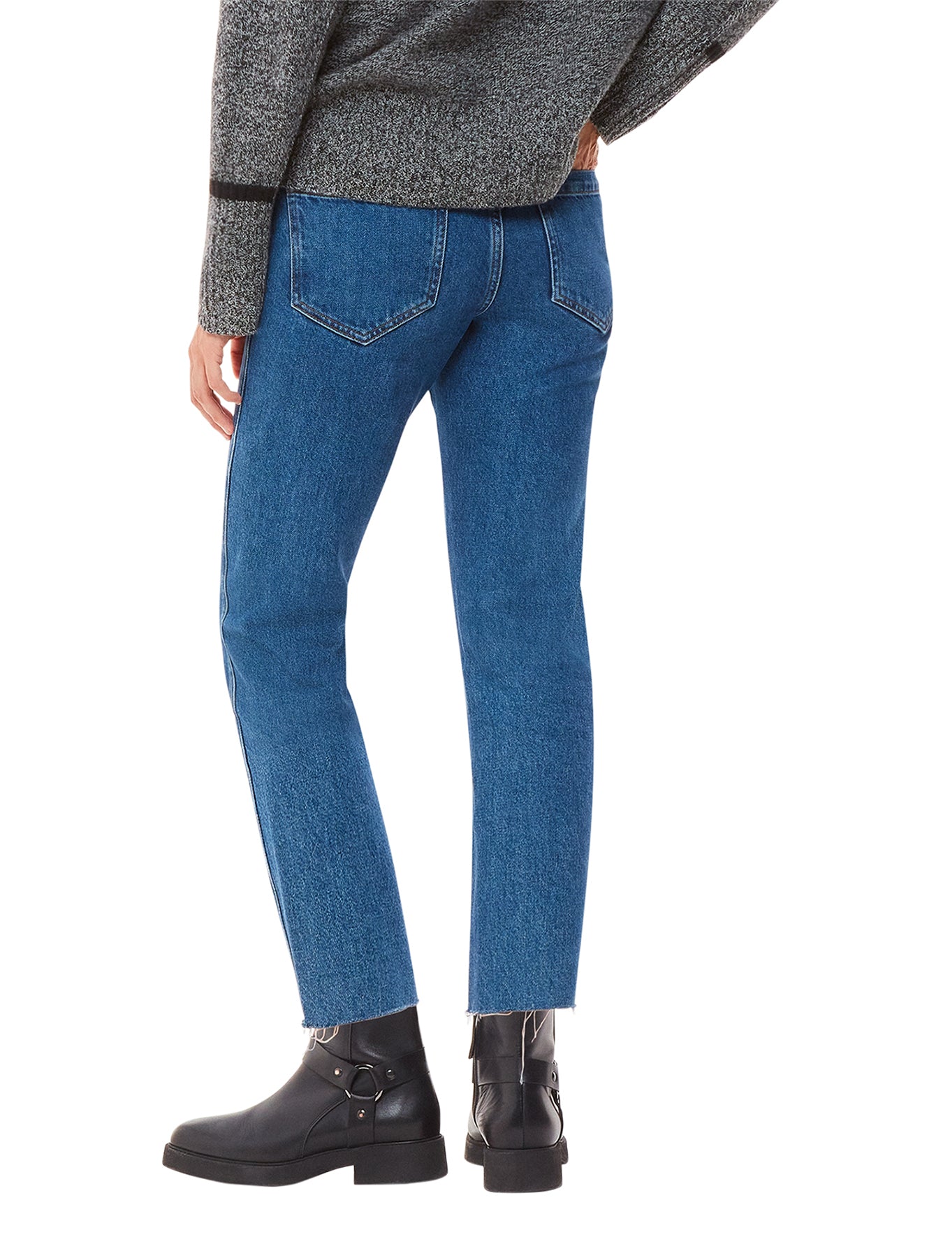 Denim Authentic Slim Frayed Jean