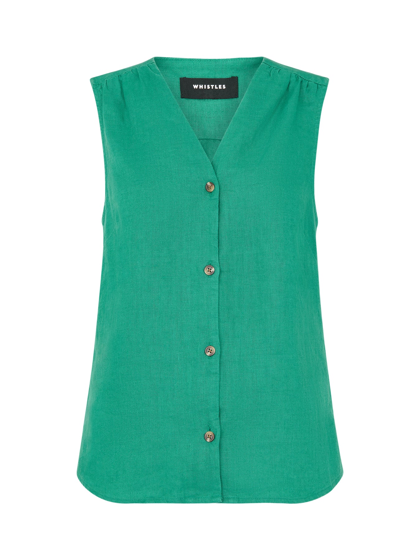 Green Laura Linen Tank