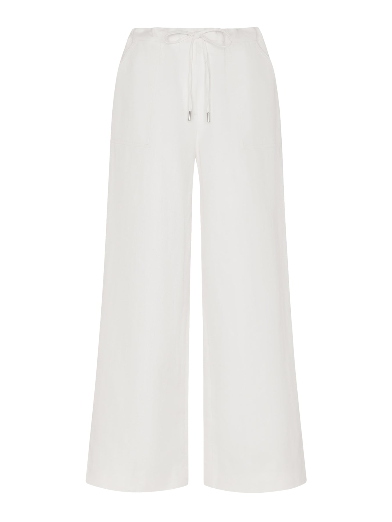 White Leona Linen Blend Trouser