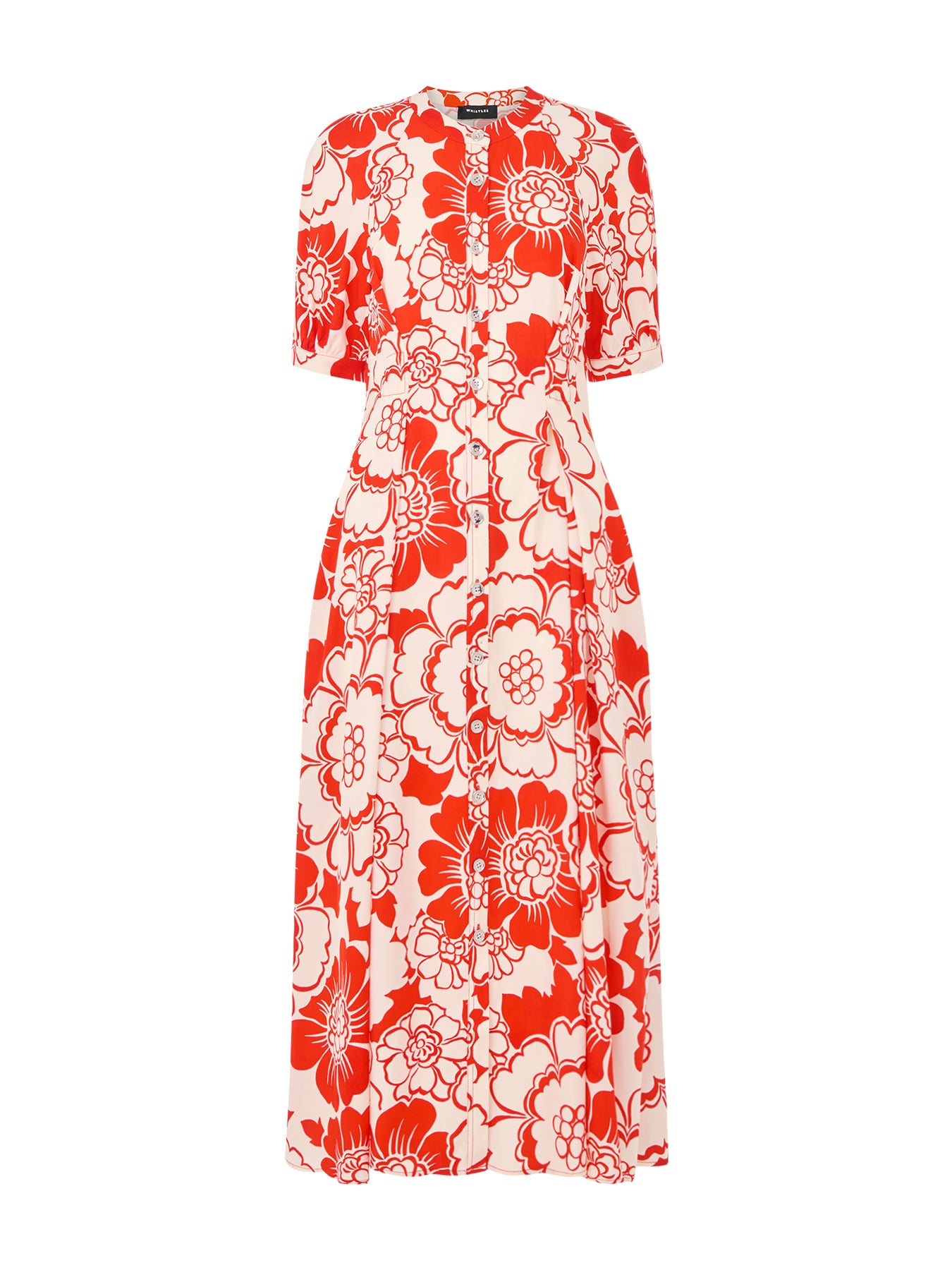 Red/Multi Bloom Floral Midi Dress