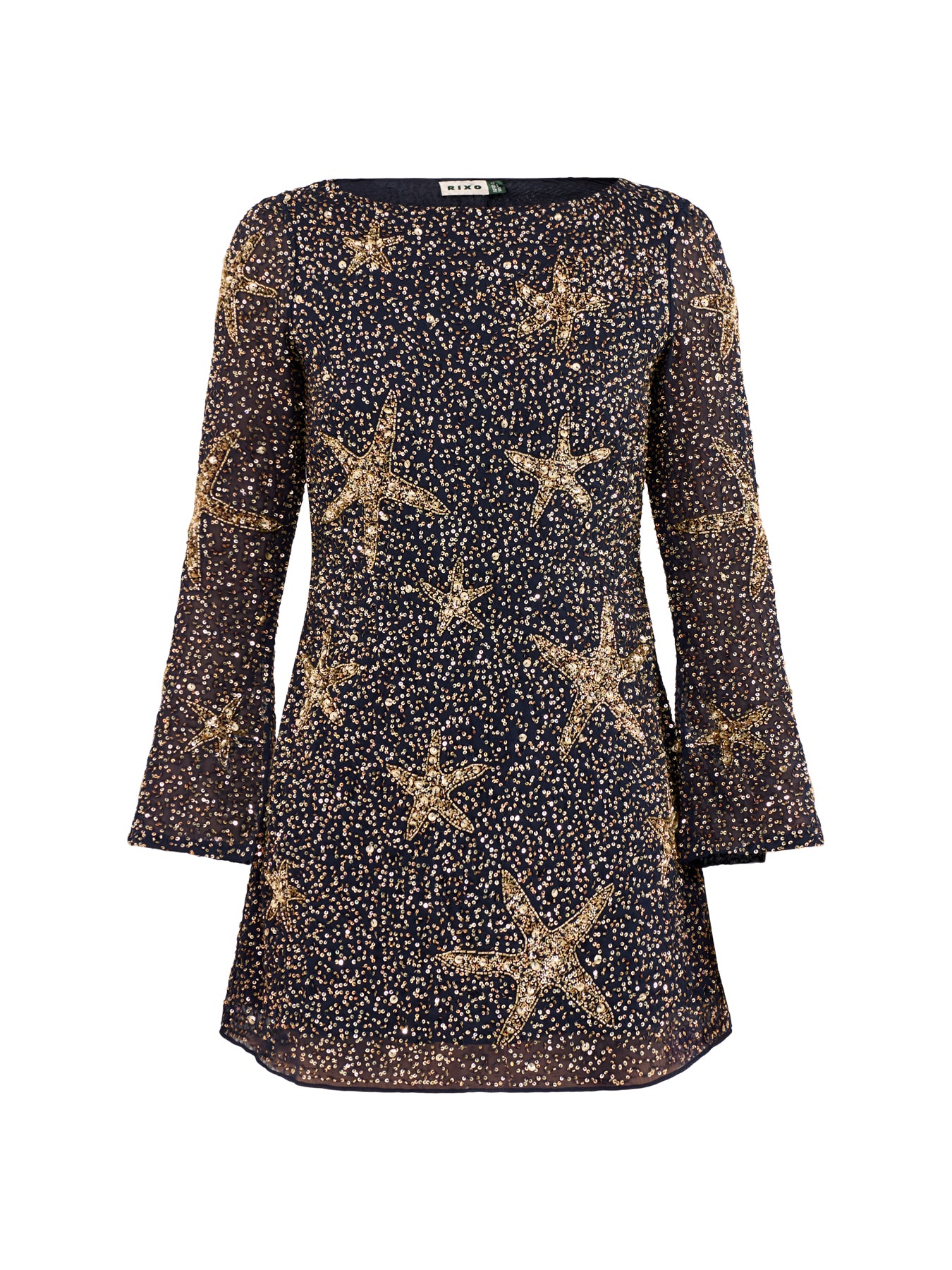 Ilse Dress Starfish Embellishment Navy