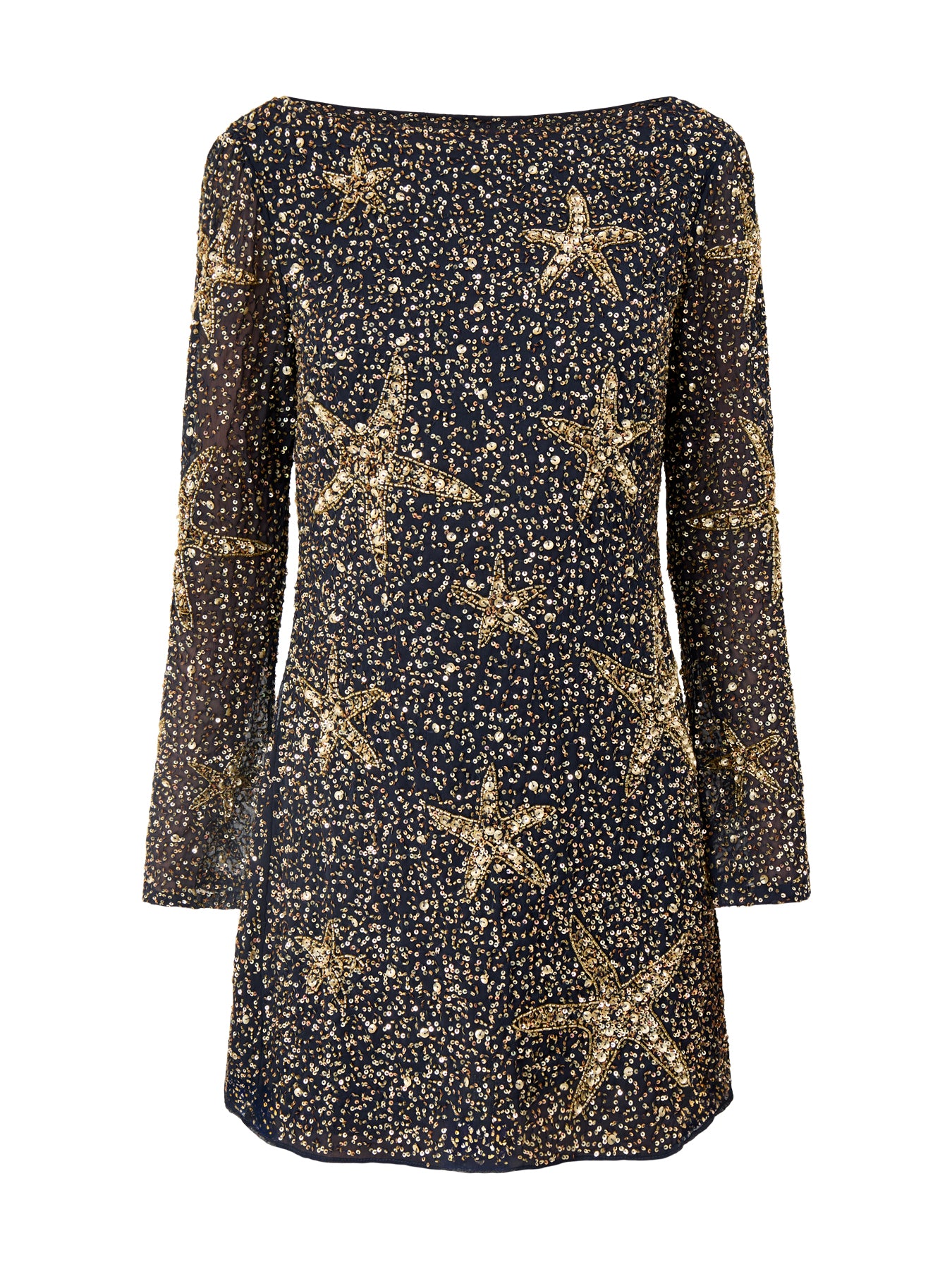 Ilse Dress Starfish Embellishment Navy