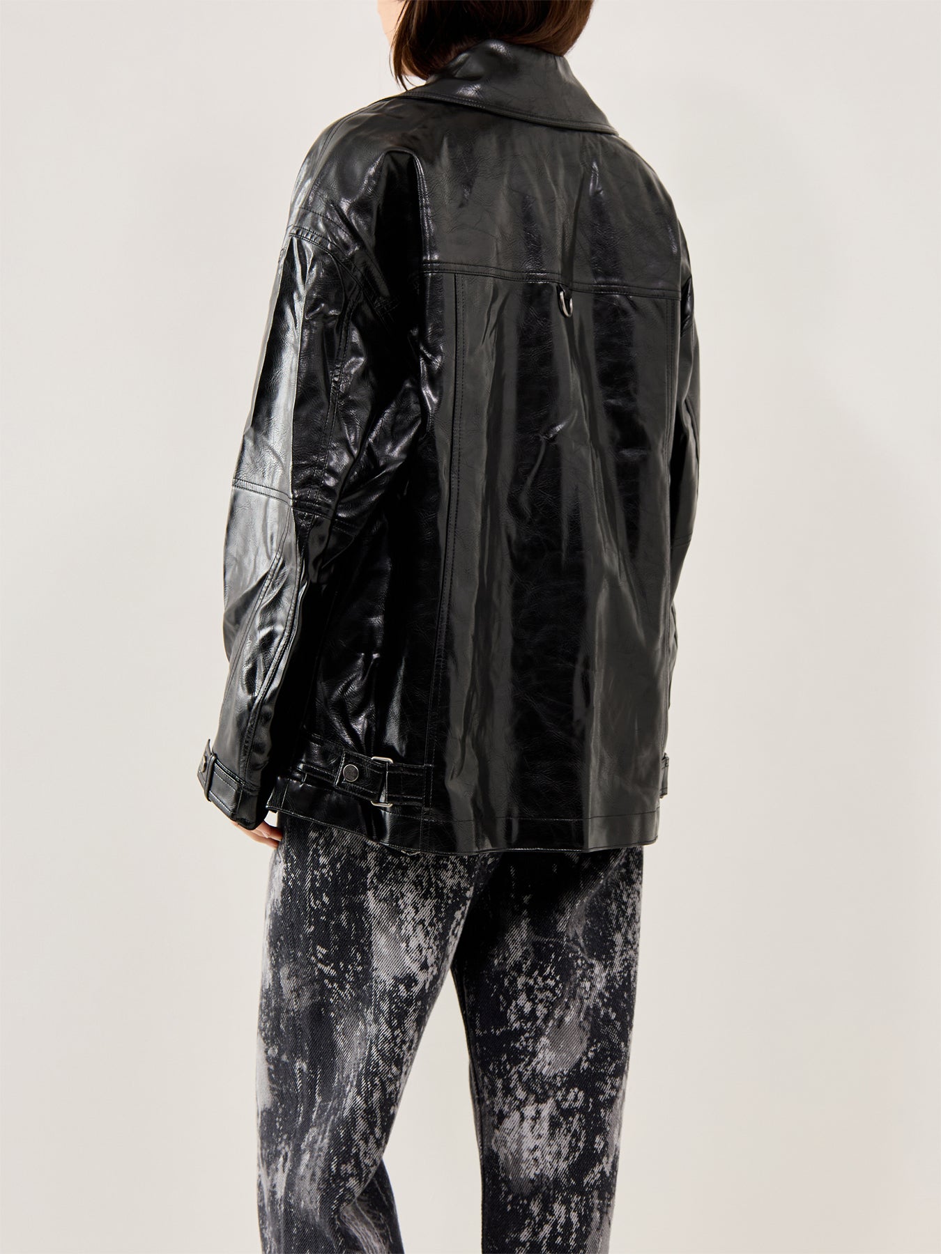 Sloane Vegan Leather Jacket Black