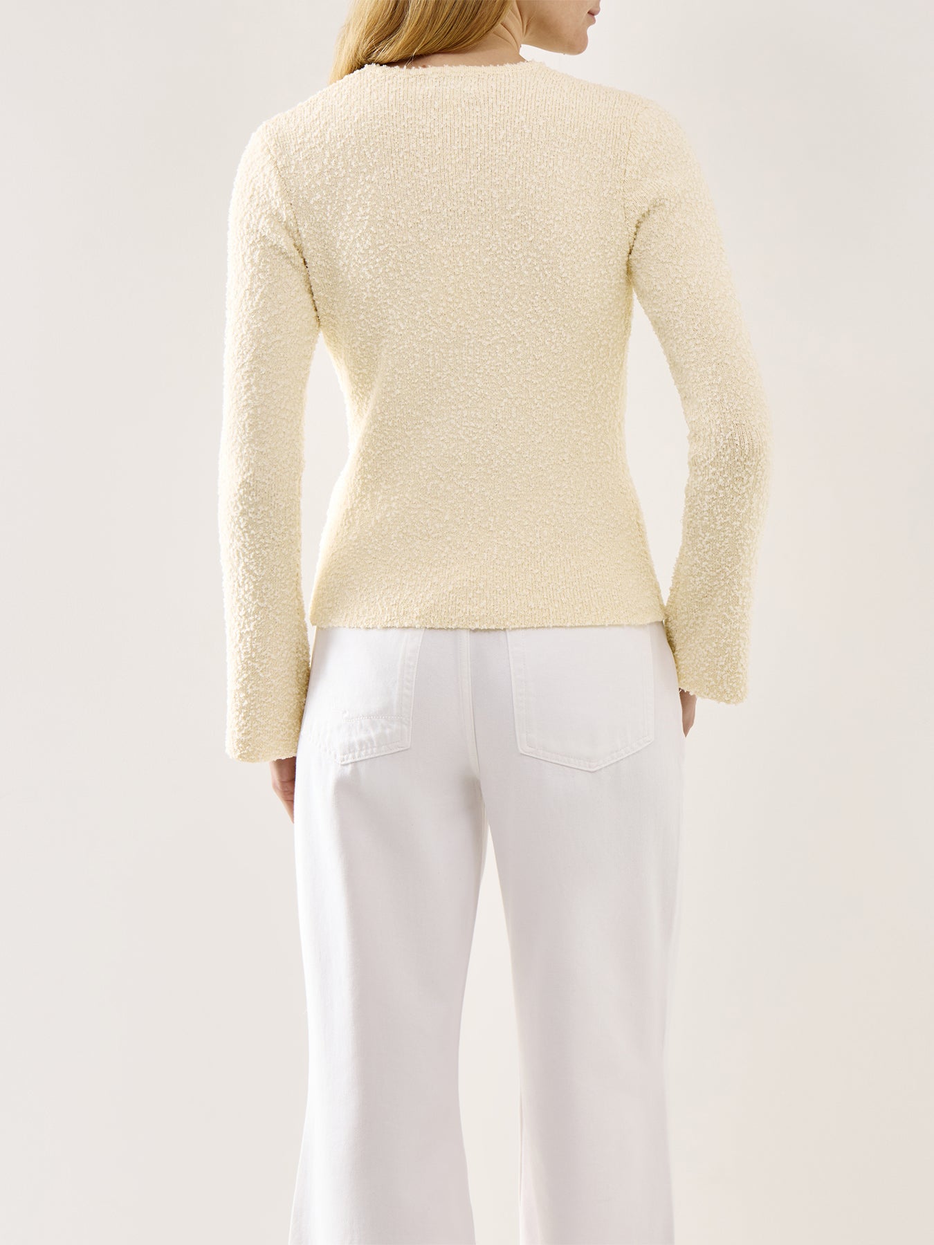 Dayo Bouclé Knit Button Down Top