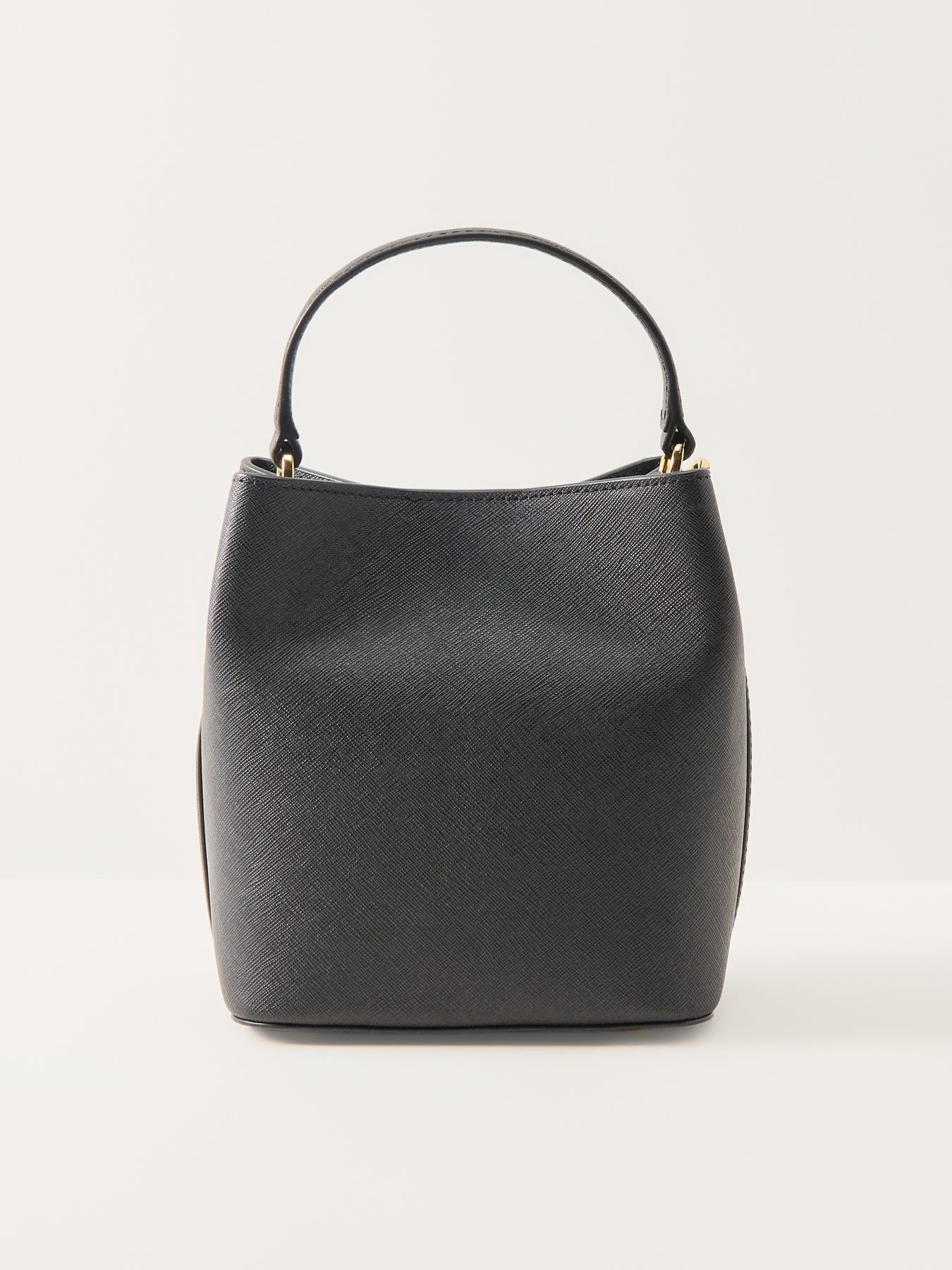 Reese Crosshatch Leather Small Bag Black