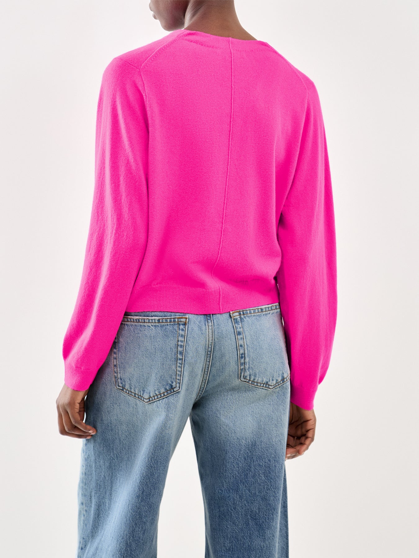Cropped Boxy Cardigan Pink