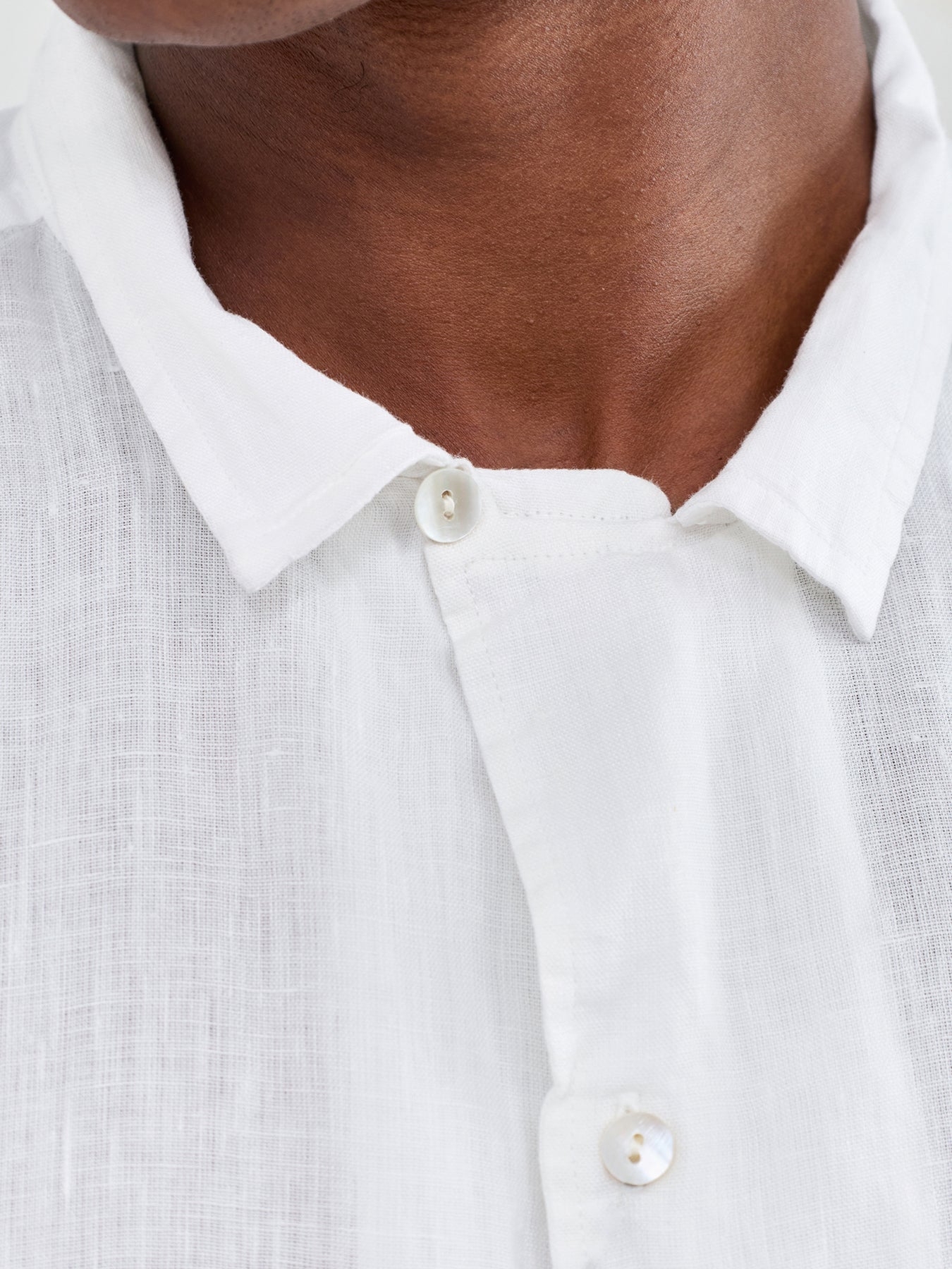 Linen Short Sleeve Shirt White