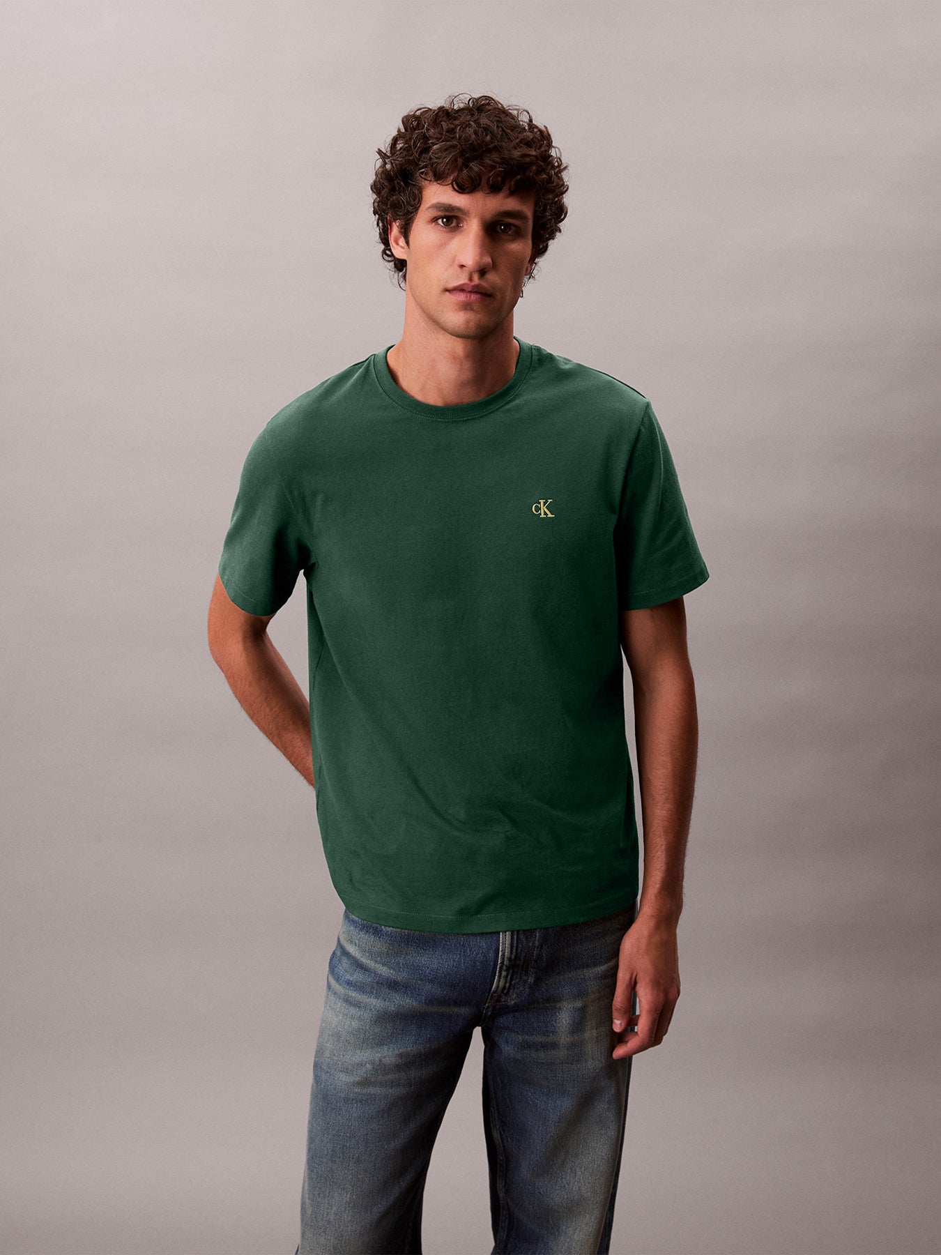 Embroidered Monogram Logo Relaxed T-Shirt
