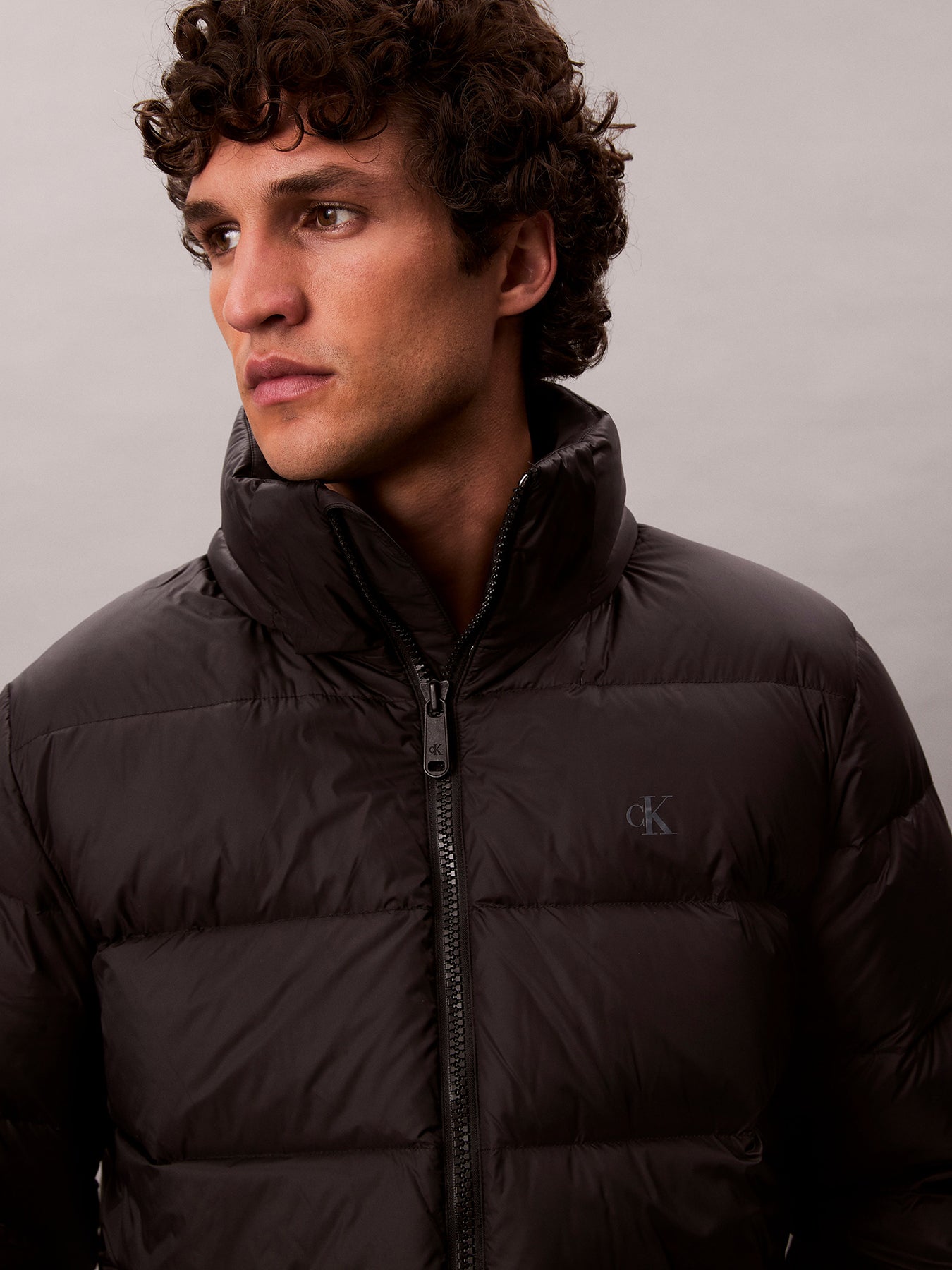 Hooded Down Puffer Jacket Black