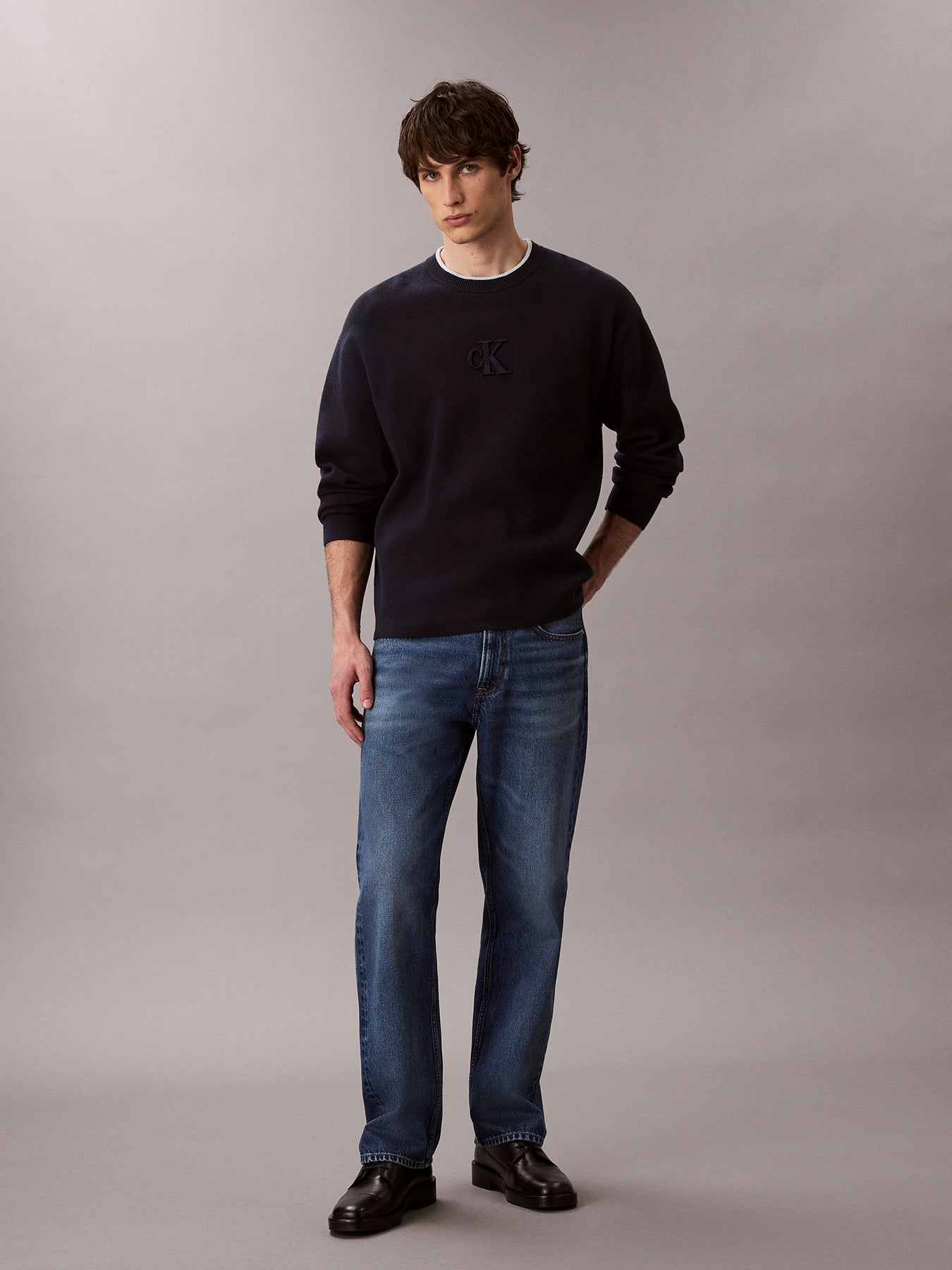 Embossed Monogram Relaxed Sweater