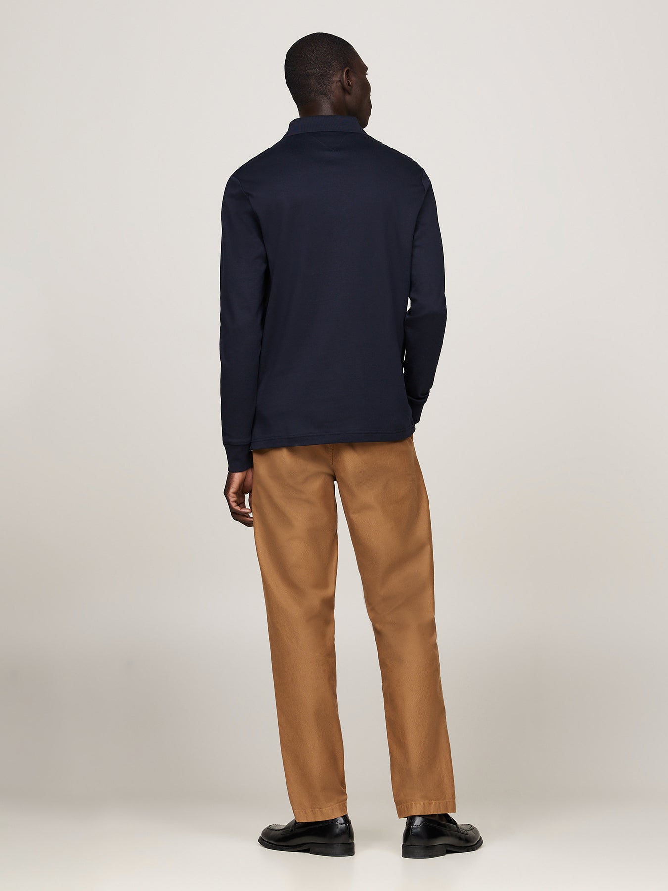 Regular Fit Long Sleeve Polo Shirt Blue