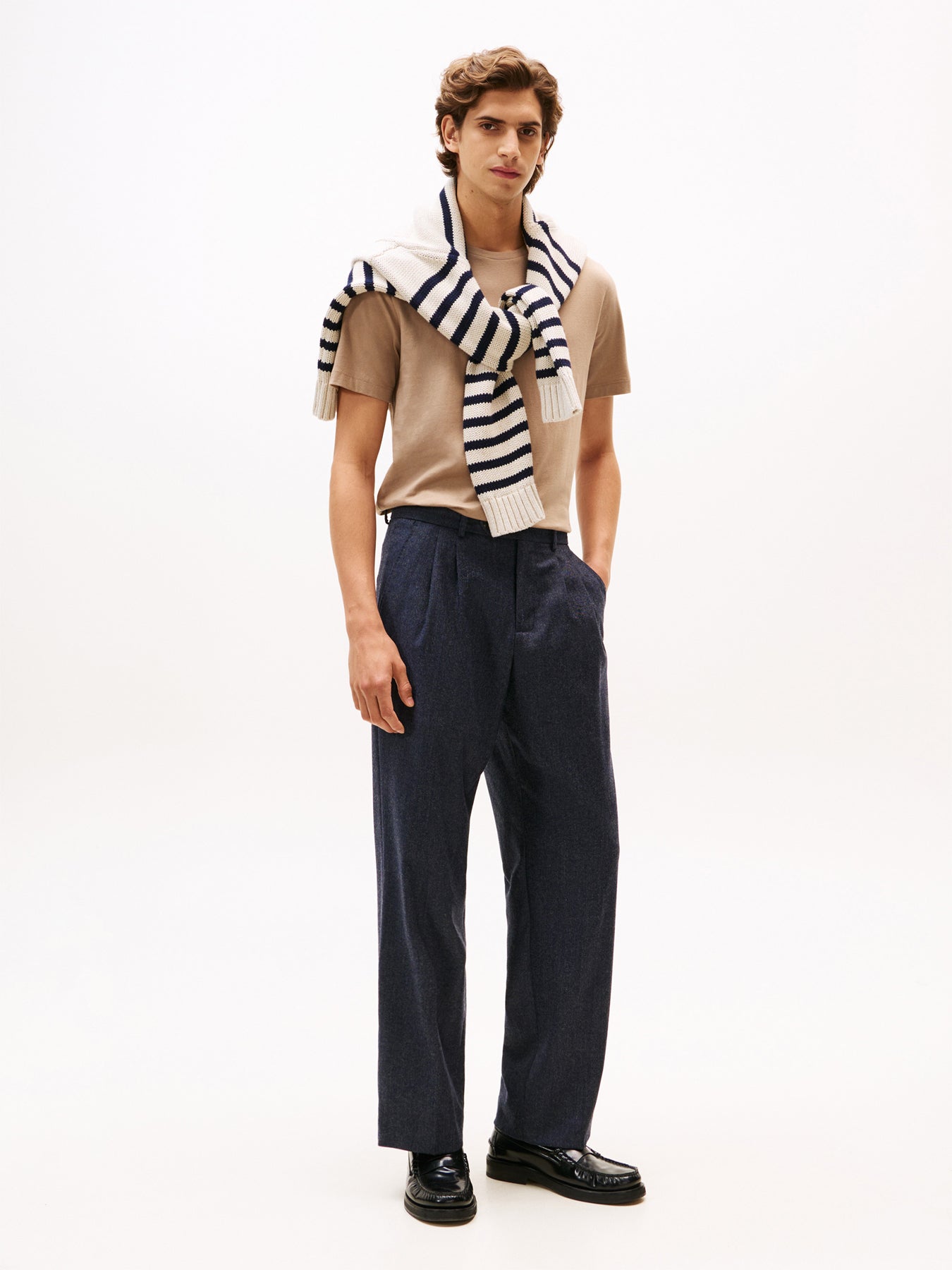 Flag Embroidery Crew Neck T-Shirt