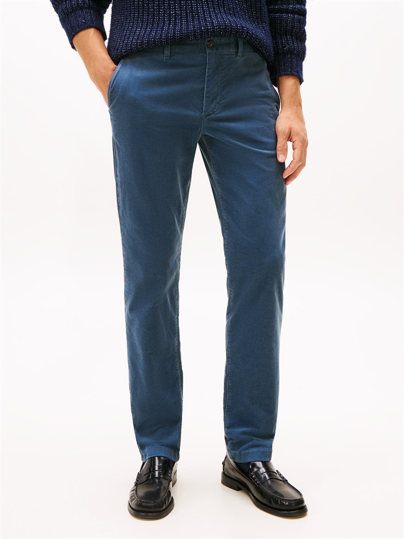 Straight Corduroy Chinos Blue