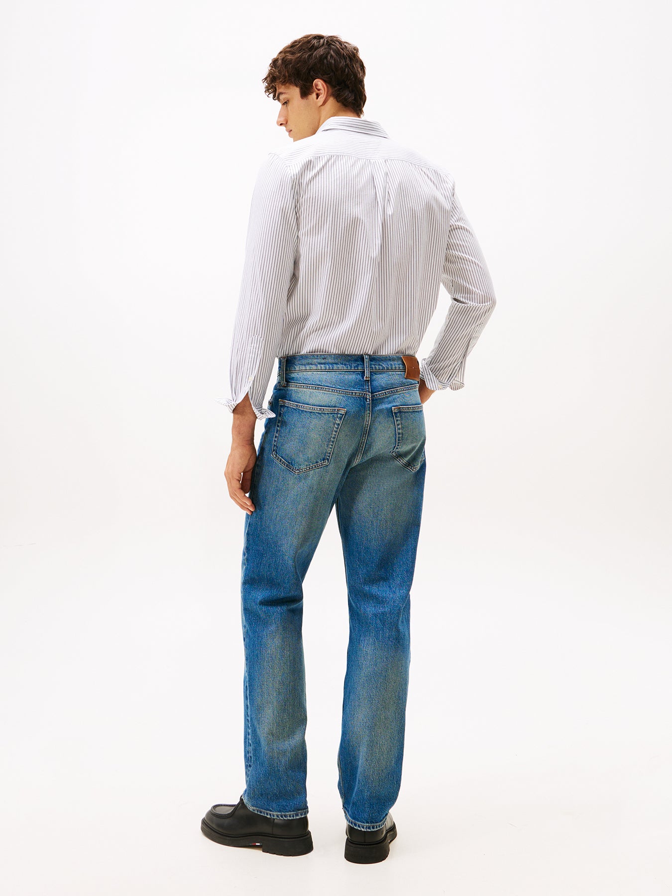 Relaxed Straight Leg Jeans Blue