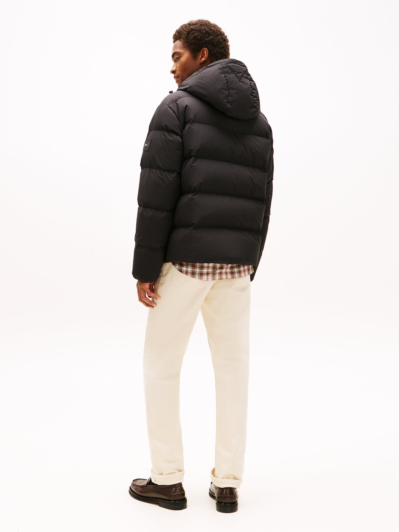 Down Hooded Puffer Jacket Black