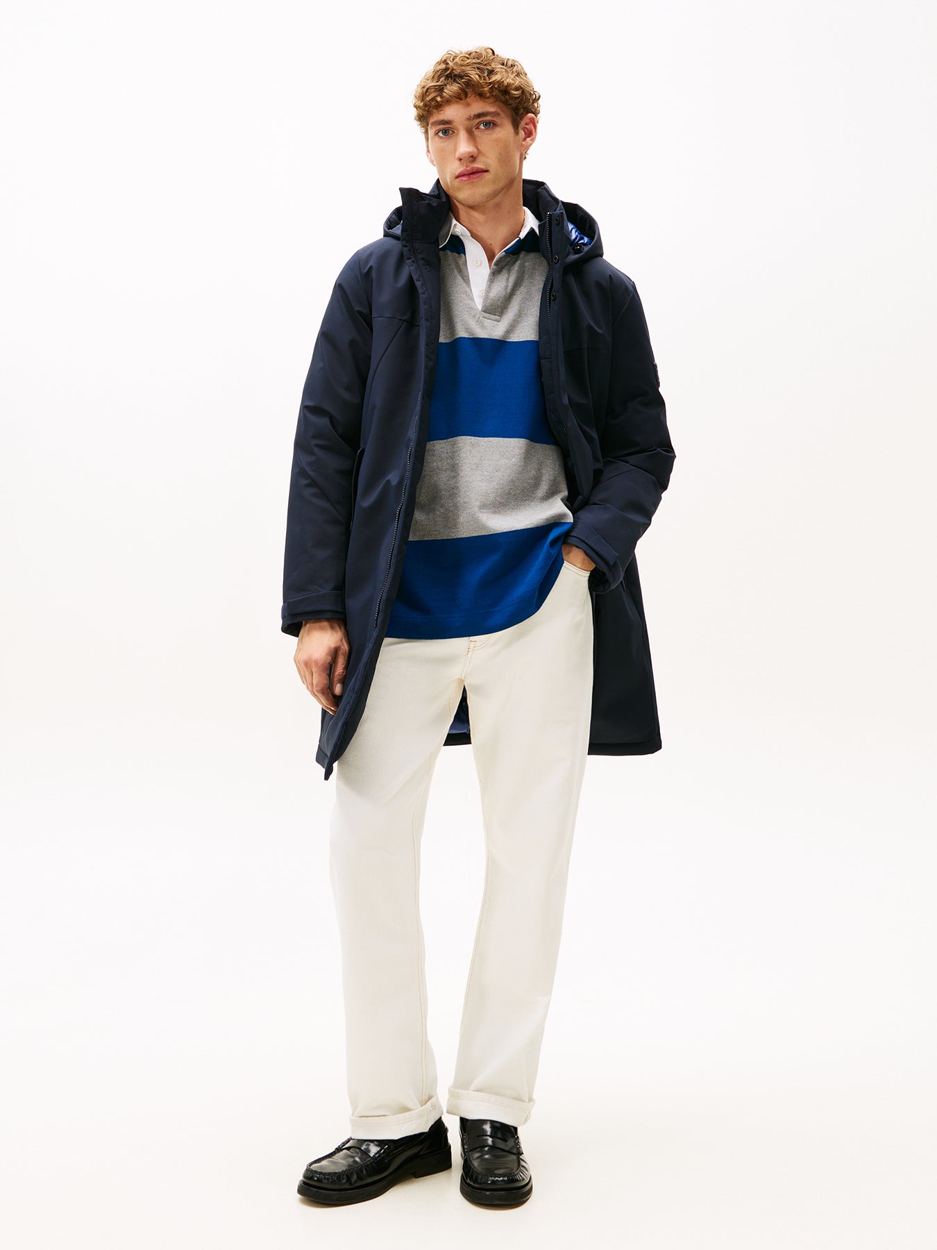 Water Repellent Thermal Padded Parka Blue