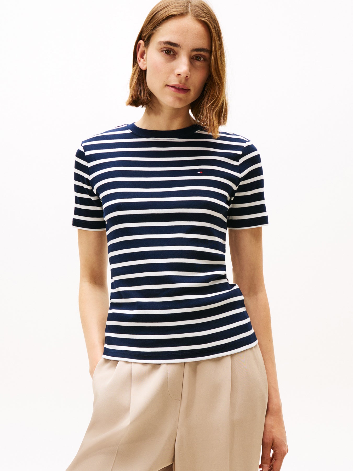 Crew Neck Slim Fit T-Shirt Cotton