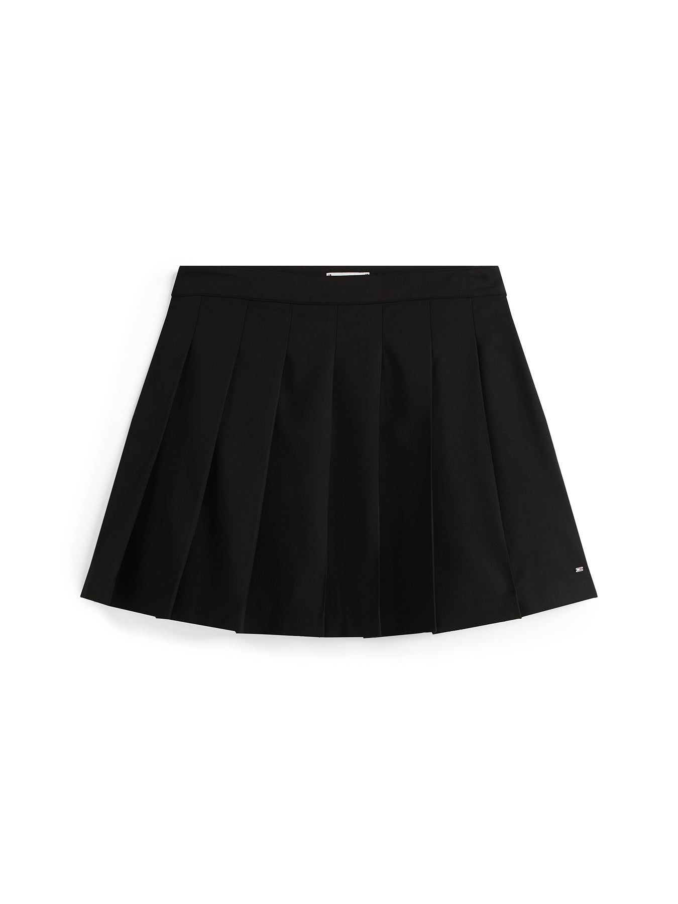 Timeless Wool Blend Pleated Mini Skirt Navy