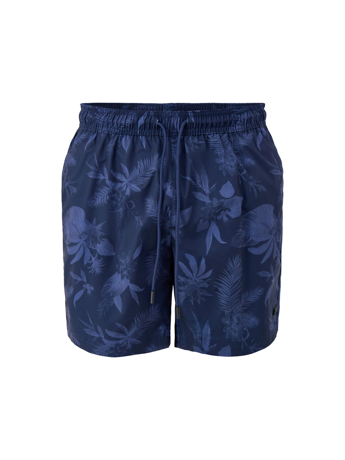 Tonal Print Swim Shorts Navy