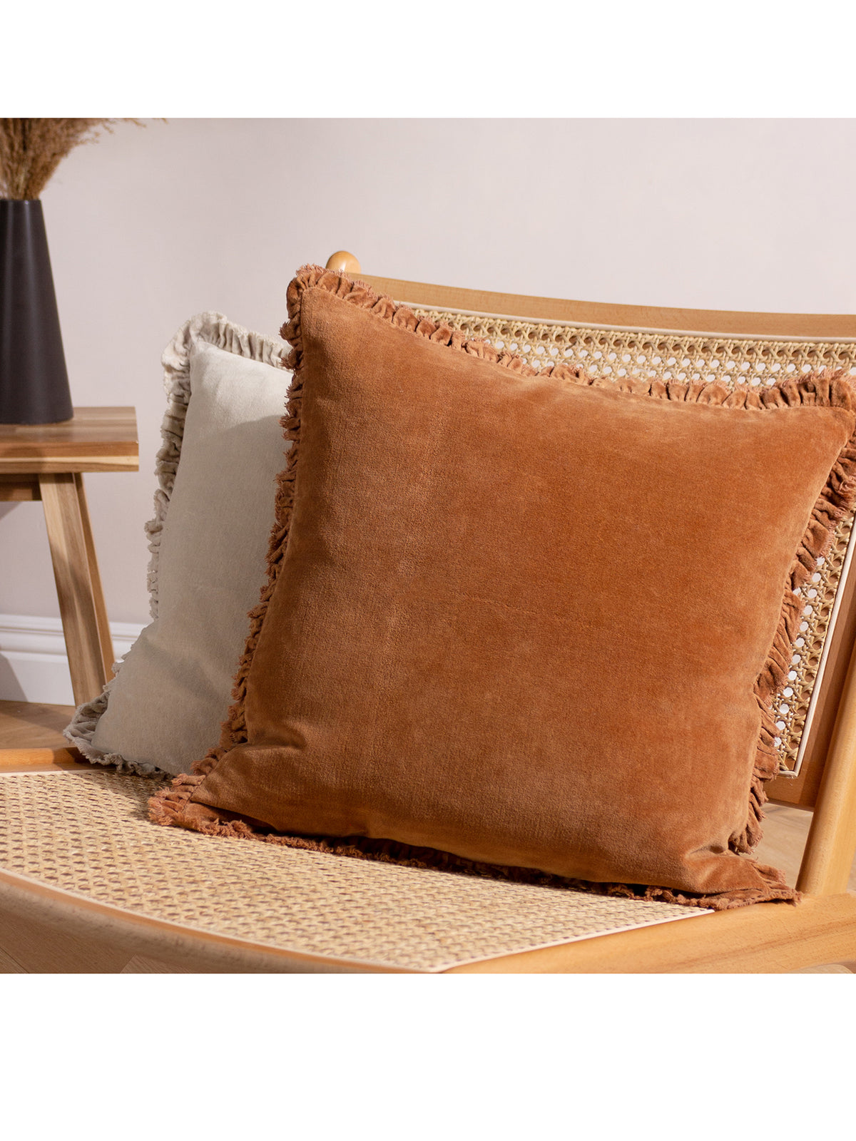 Bertie Feather Cushion Rust