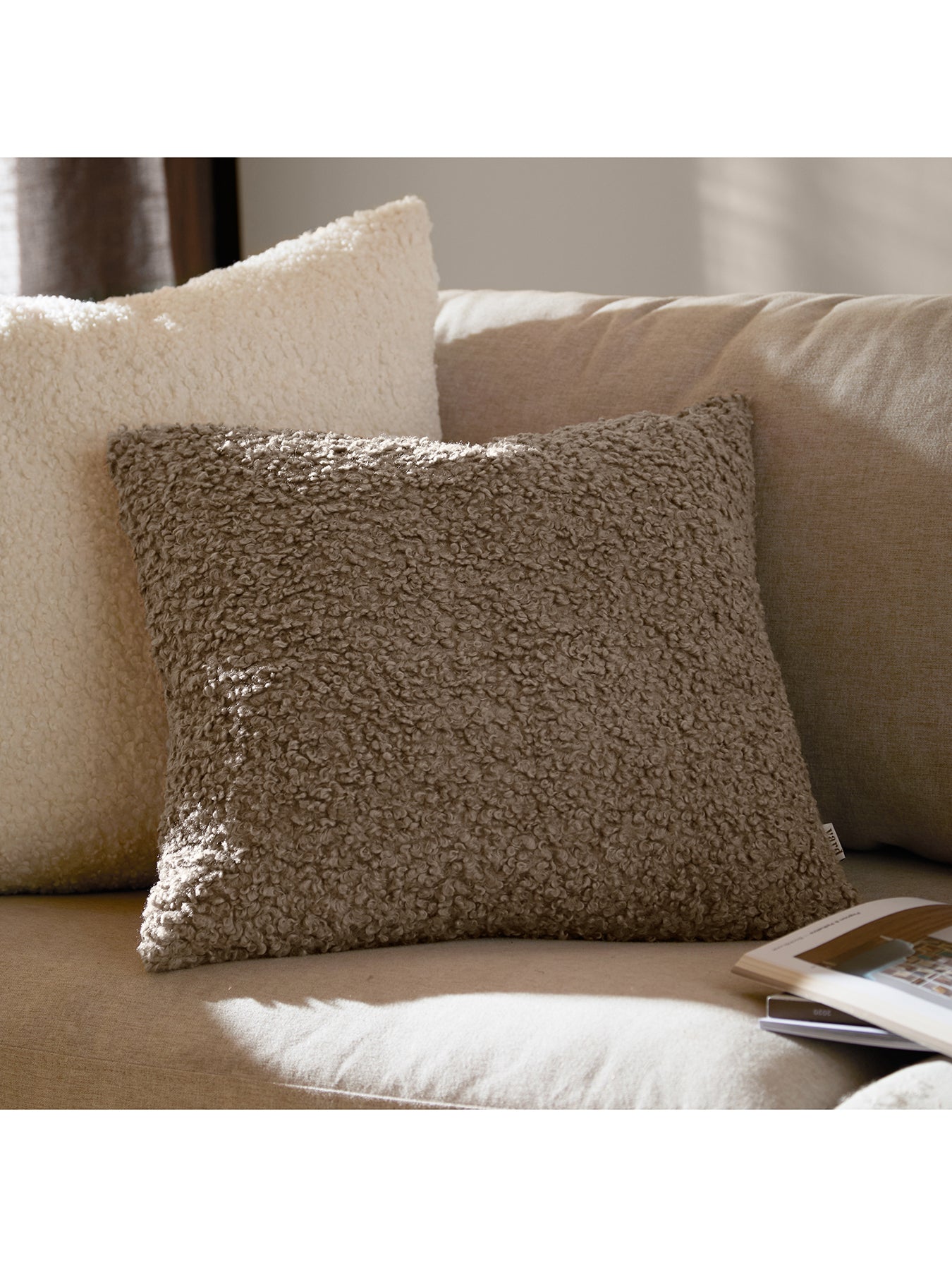 Cabu Feather Cushion Taupe