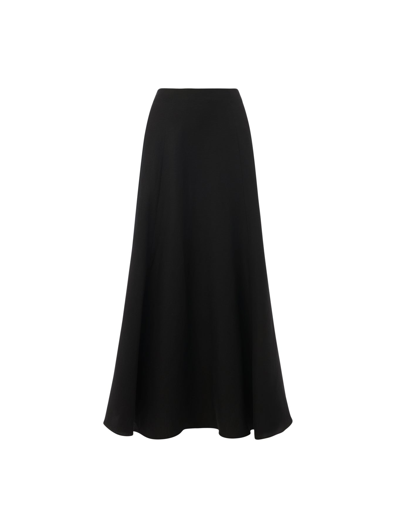 Black Helena Linen Blend Skirt