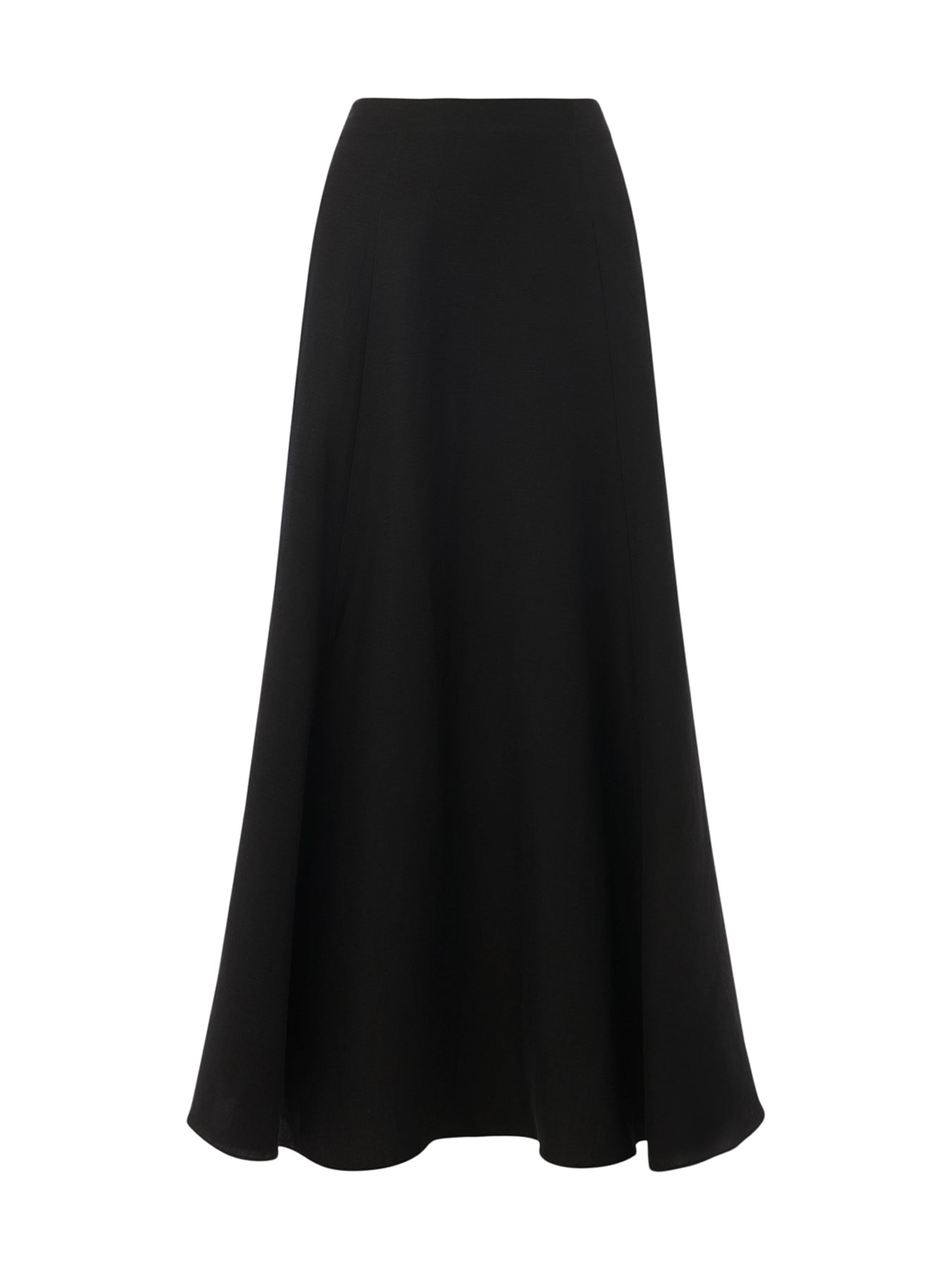 Black Helena Linen Blend Skirt